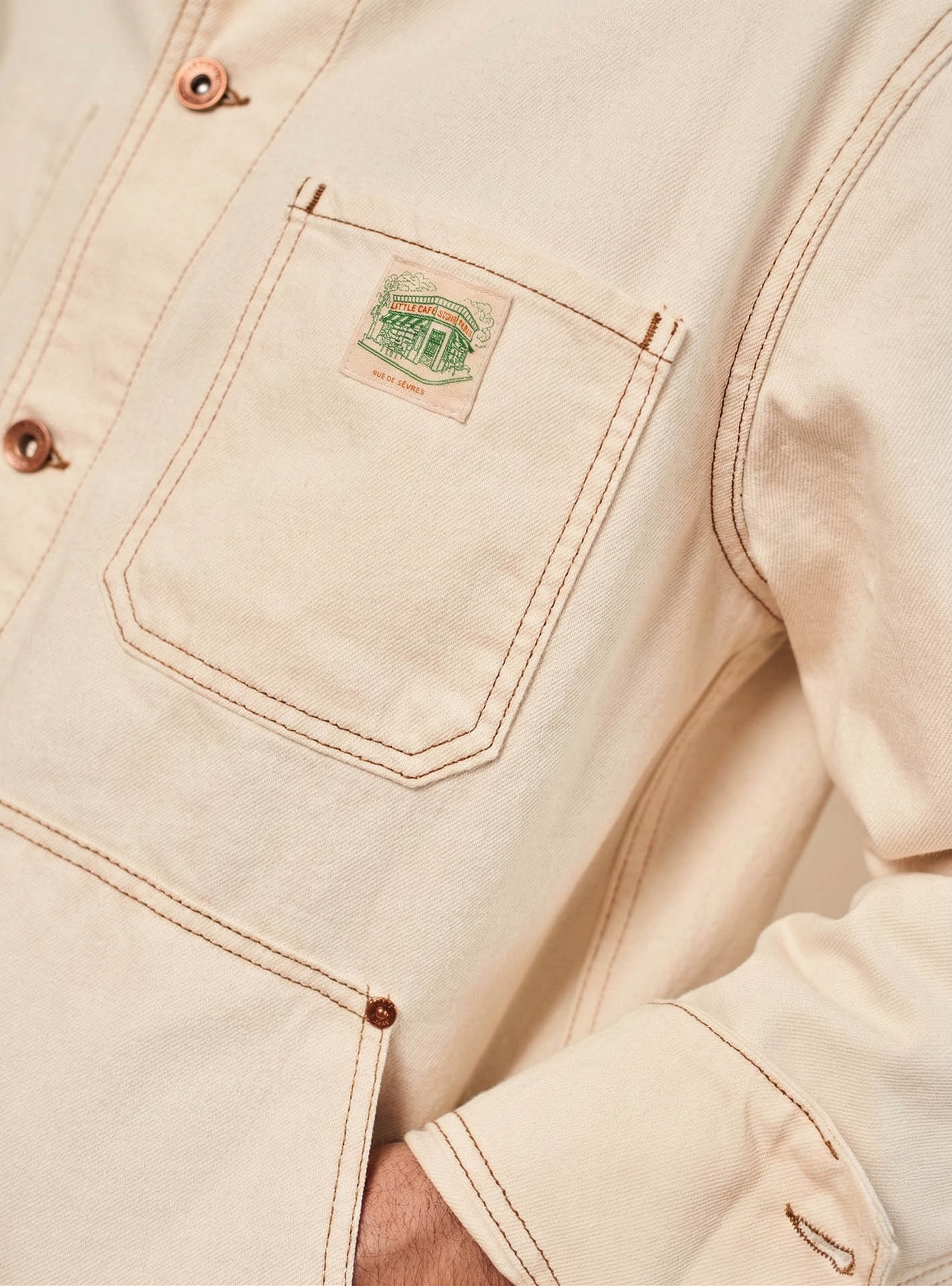 Blouson ecru en coton Balibaris - Mel