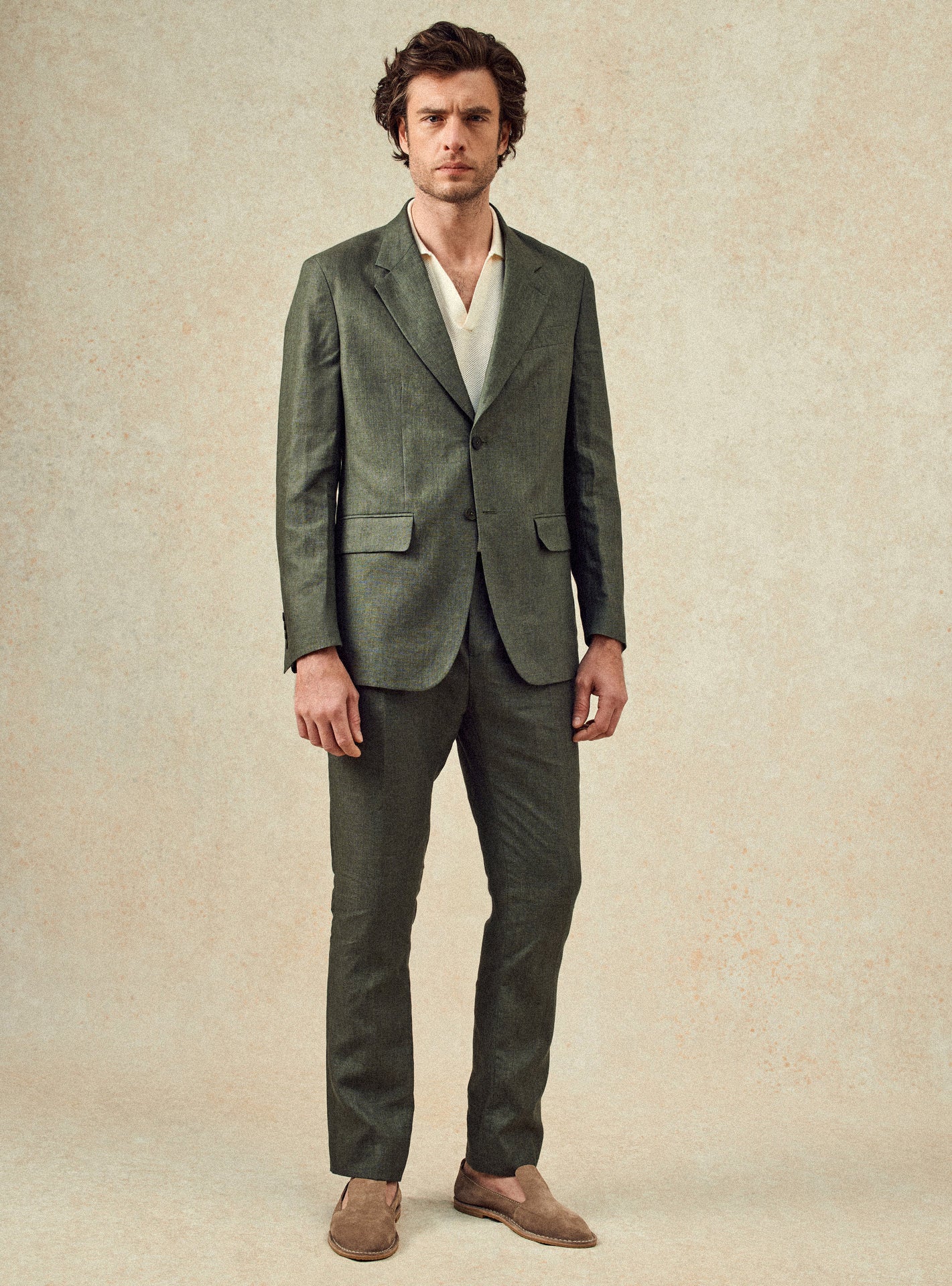 Pantalon de costume en lin Balibaris - Laslo Khaki