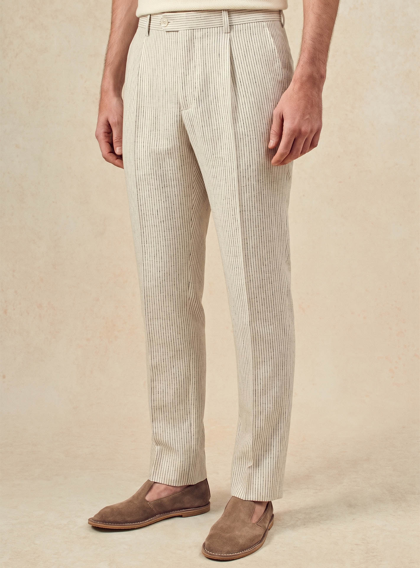 Veste de costume ecru en coton Balibaris - Alois