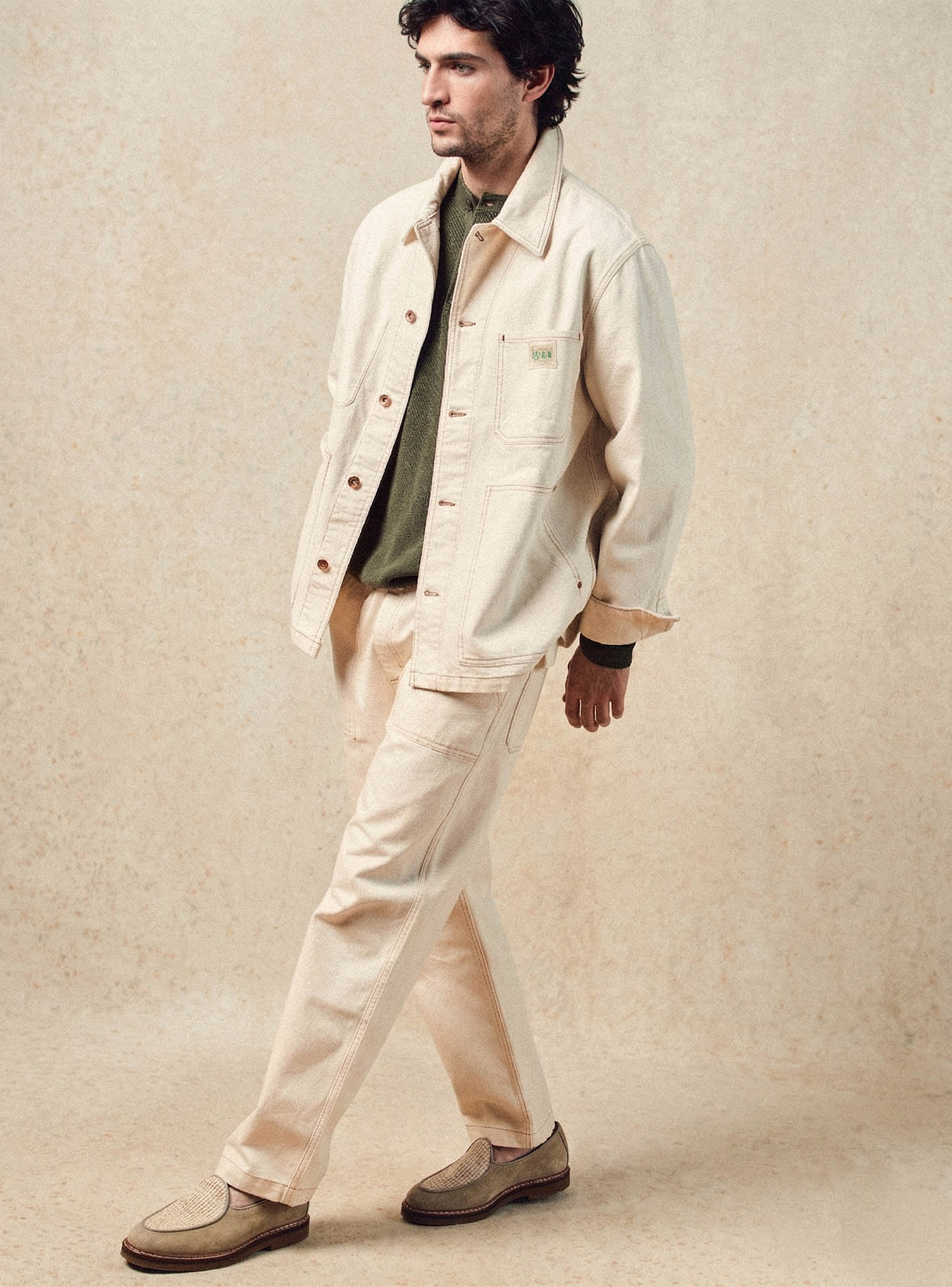 Pantalon ecru en coton Balibaris - Java