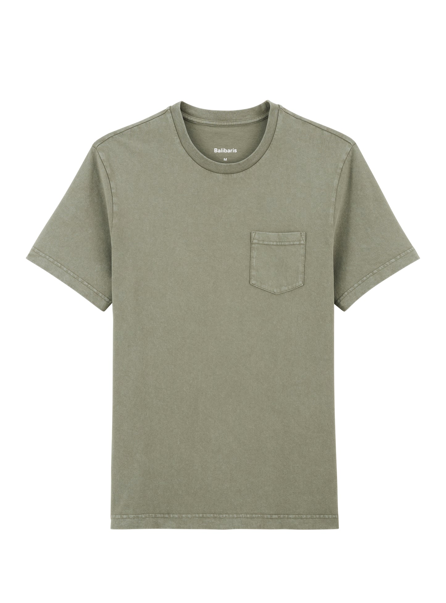 T-shirt Mitch Khaki – T-shirt 100% coton vert kaki avec manches courtes et col rond - packshot