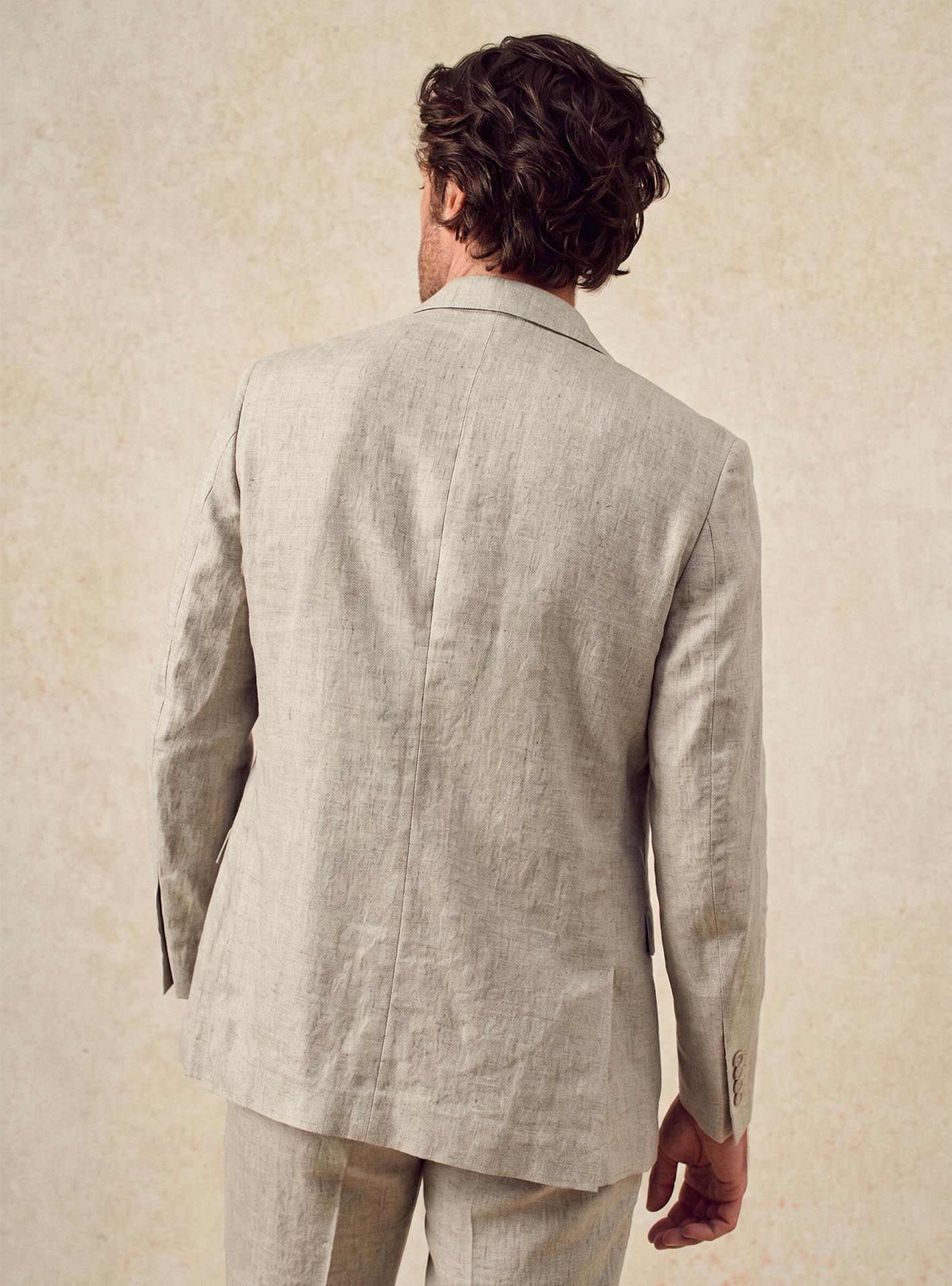 Veste de costume ecru en lin Balibaris - Alois