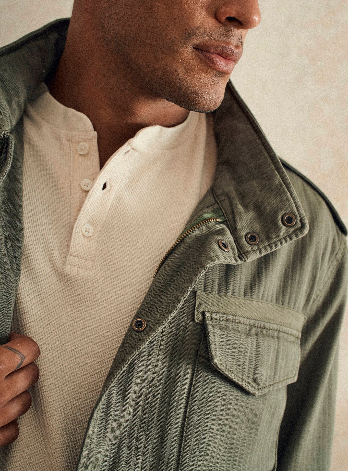 Blouson en coton Balibaris - Lucien Khaki
