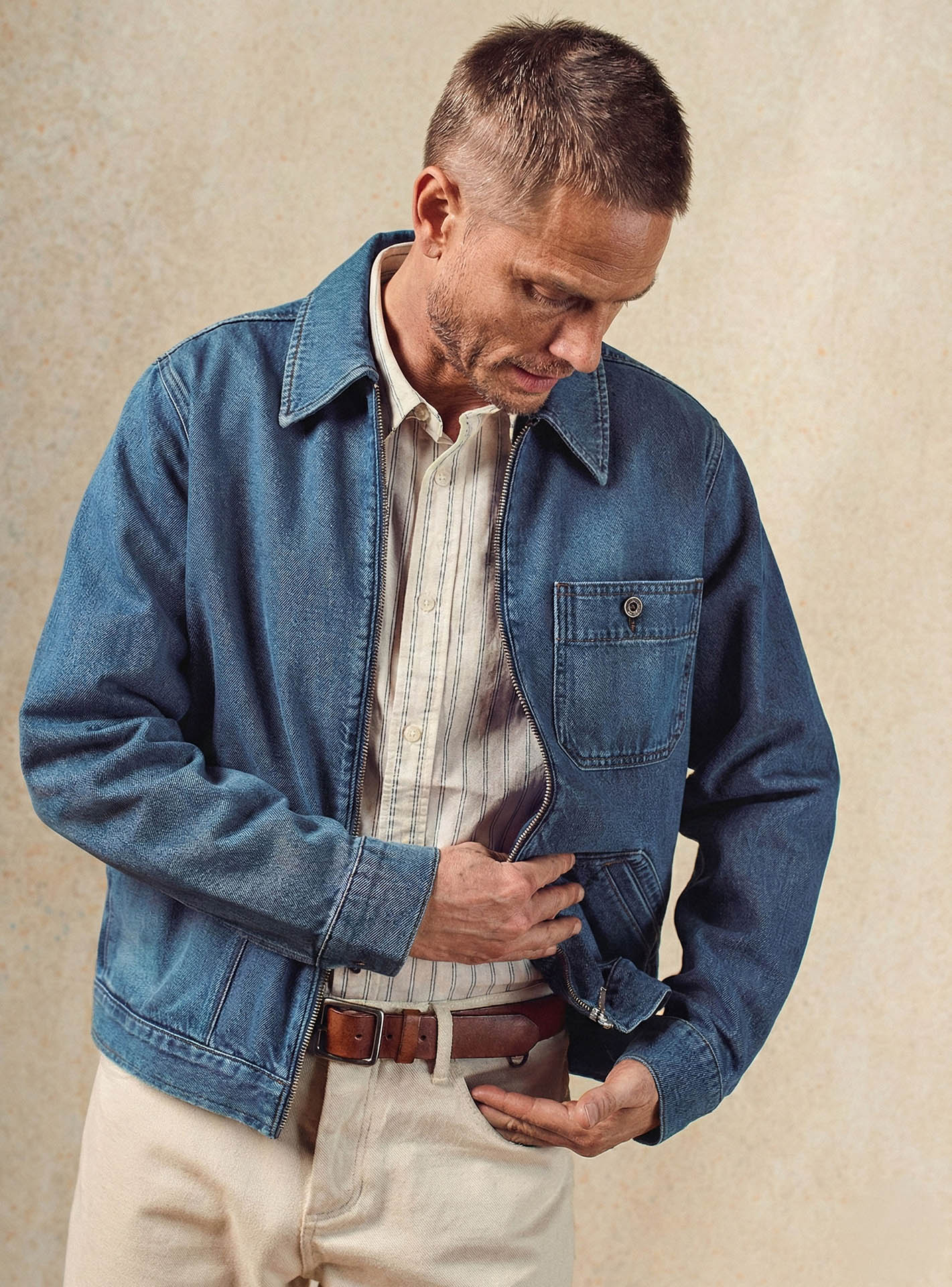 Blouson en coton Balibaris - Bruce Double Stone - Plan taille