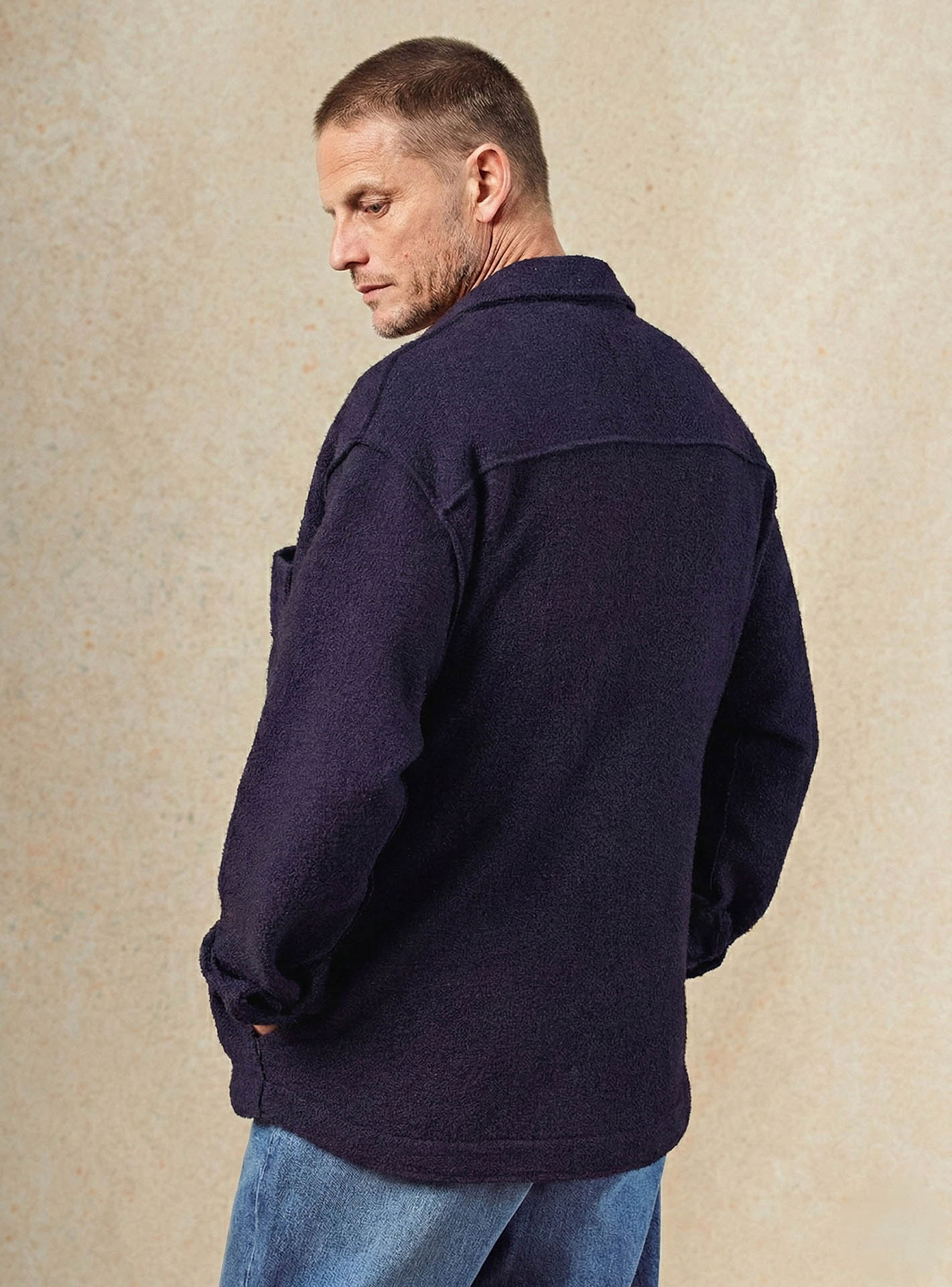 Blouson navy en laine Balibaris - Iena
