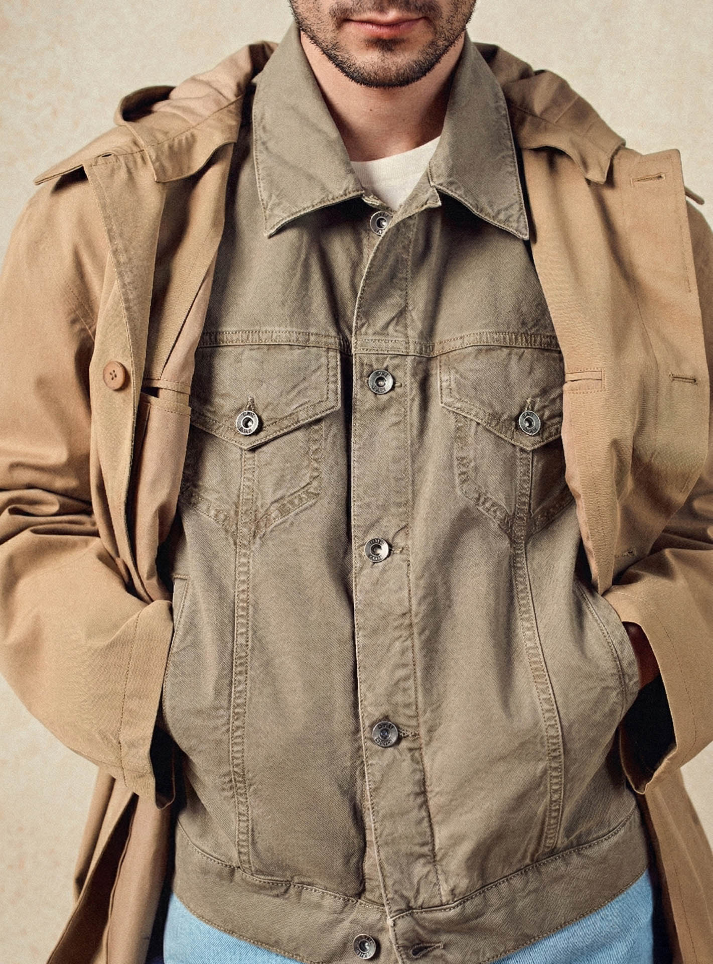 Blouson beige en coton Balibaris - Tom Stone