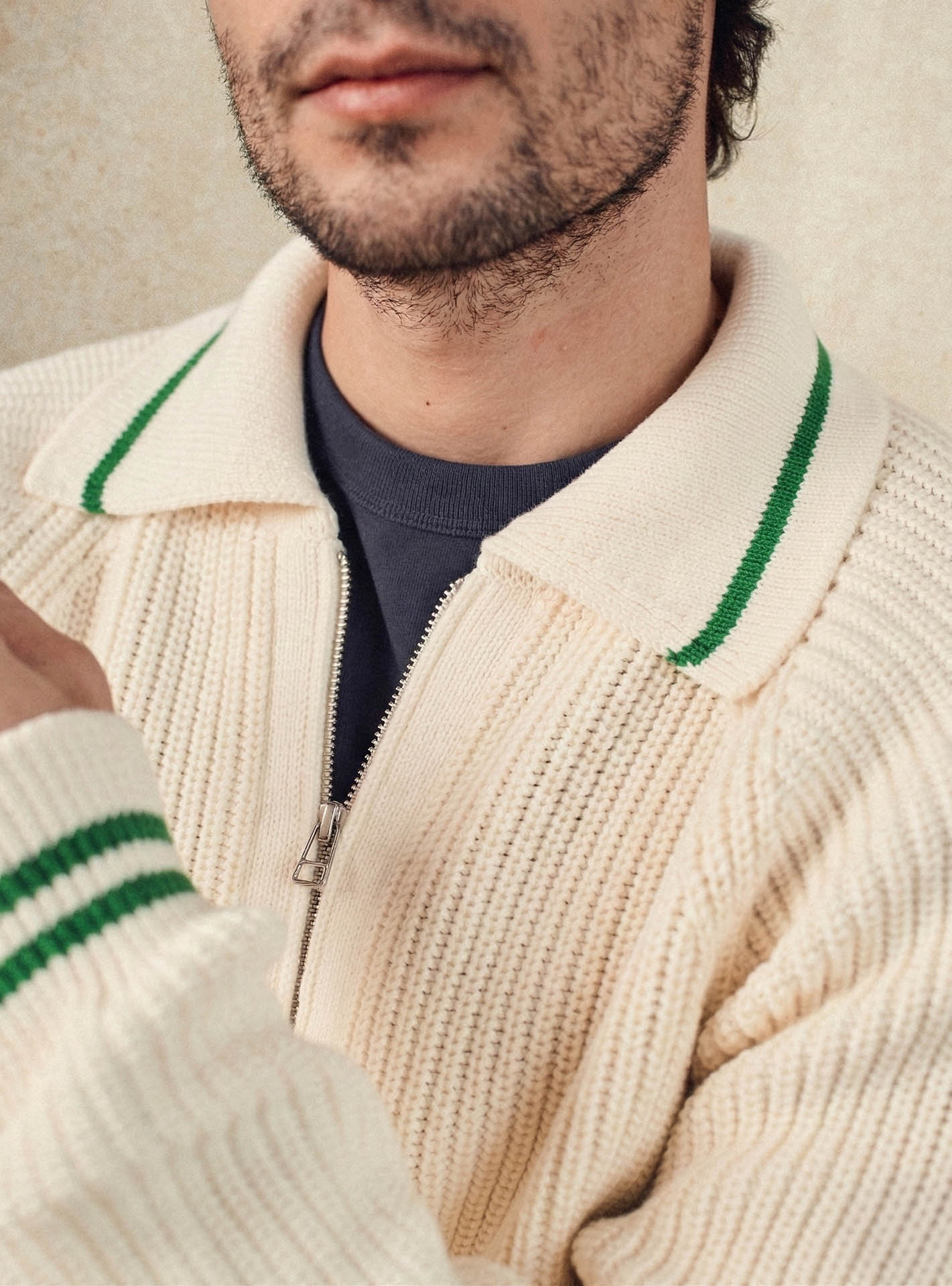 Cardigan ecru en coton Balibaris - Capri