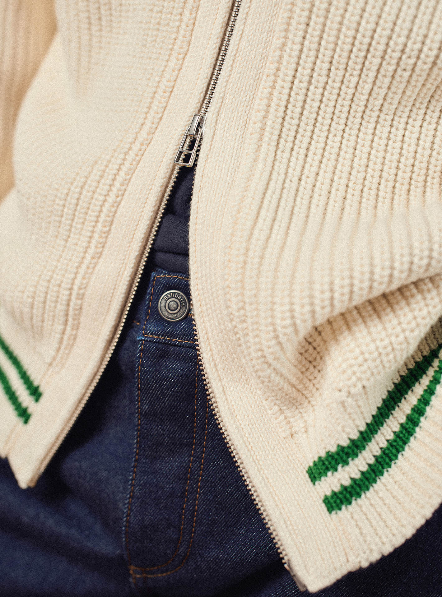 Cardigan ecru en coton Balibaris - Capri