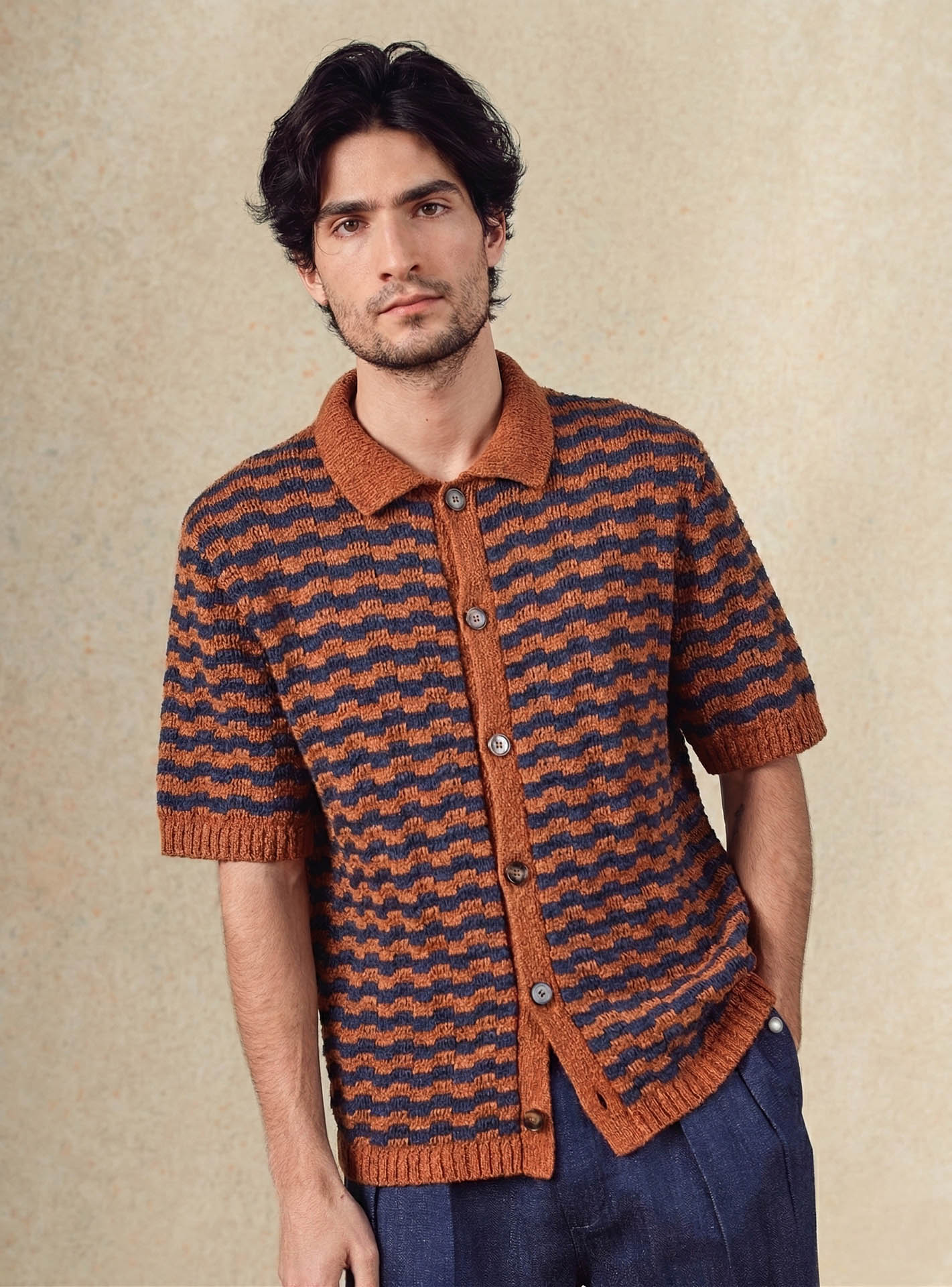 Cardigan navy Balibaris - Howard - Plan taille