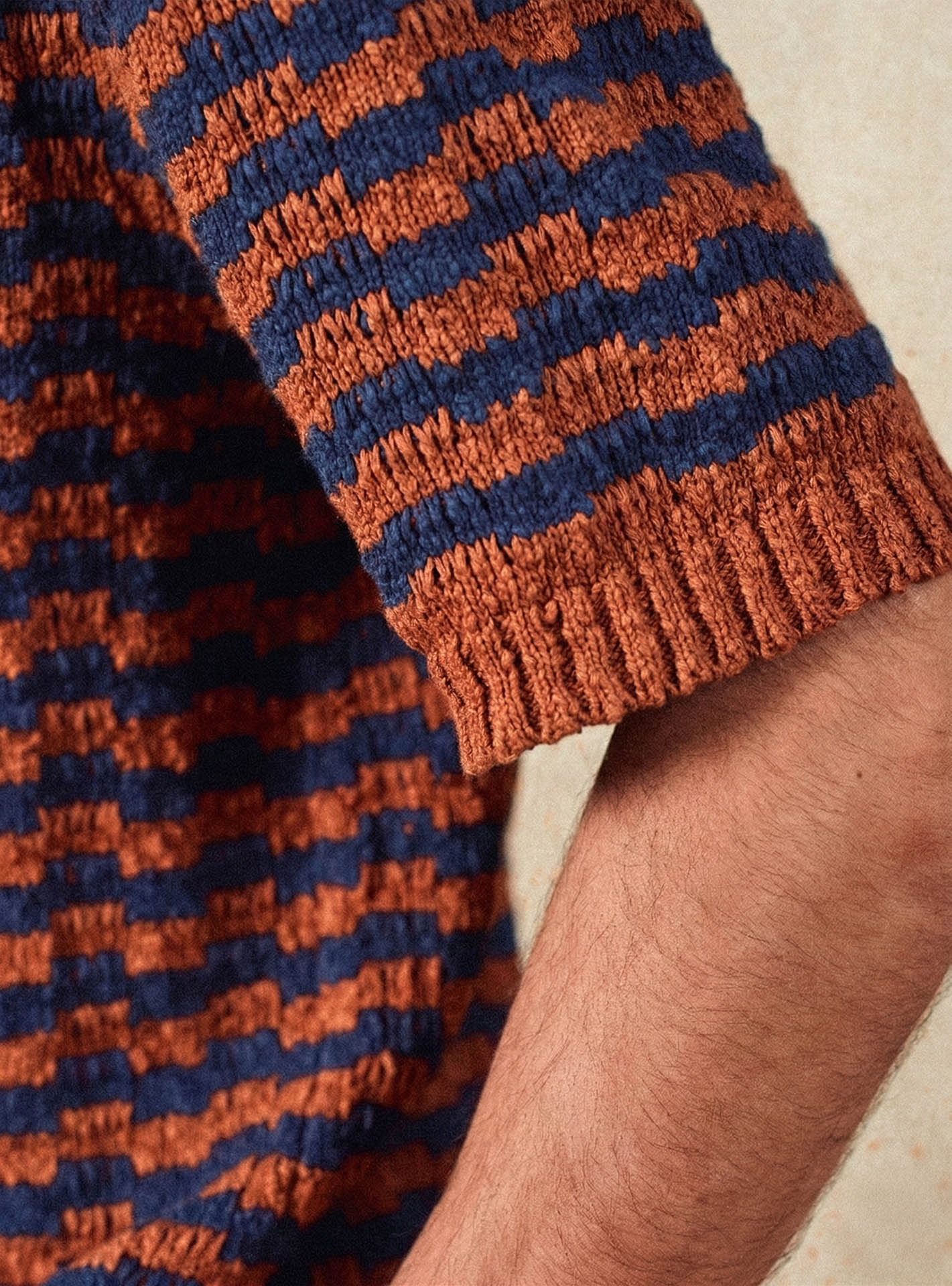 Cardigan Howard Navy/Pumpkin-3