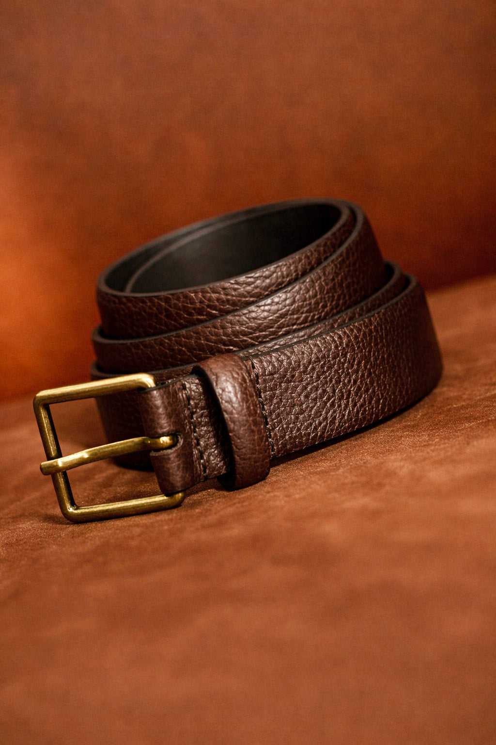 Ceinture marron en cuir Balibaris - Charles