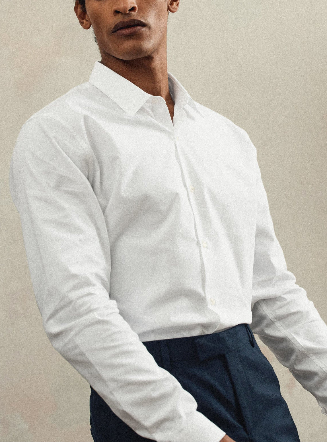Chemise blanc en coton Balibaris - Jay - Plan taille