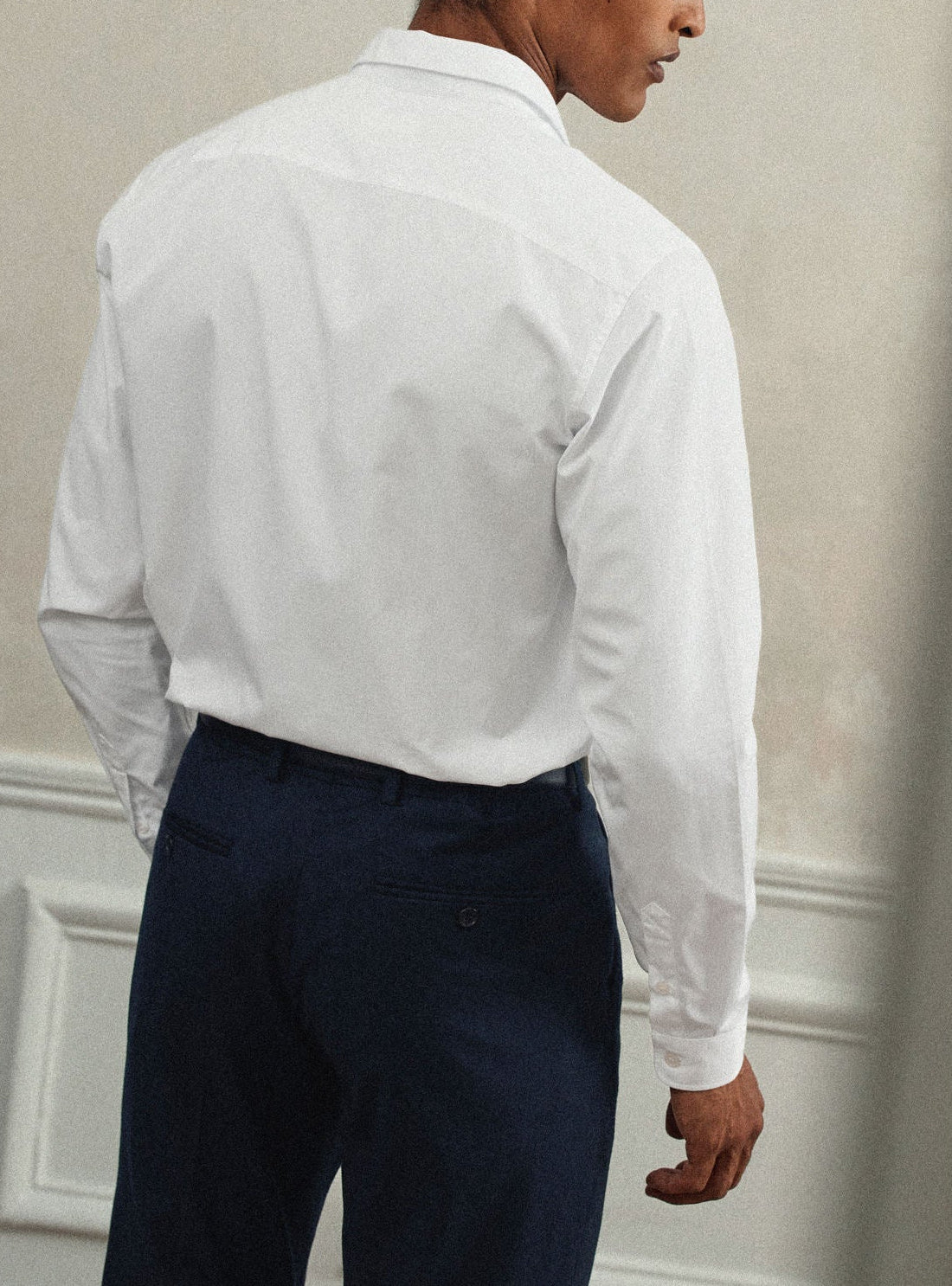 Chemise blanc en coton Balibaris - Jay - Plan taille