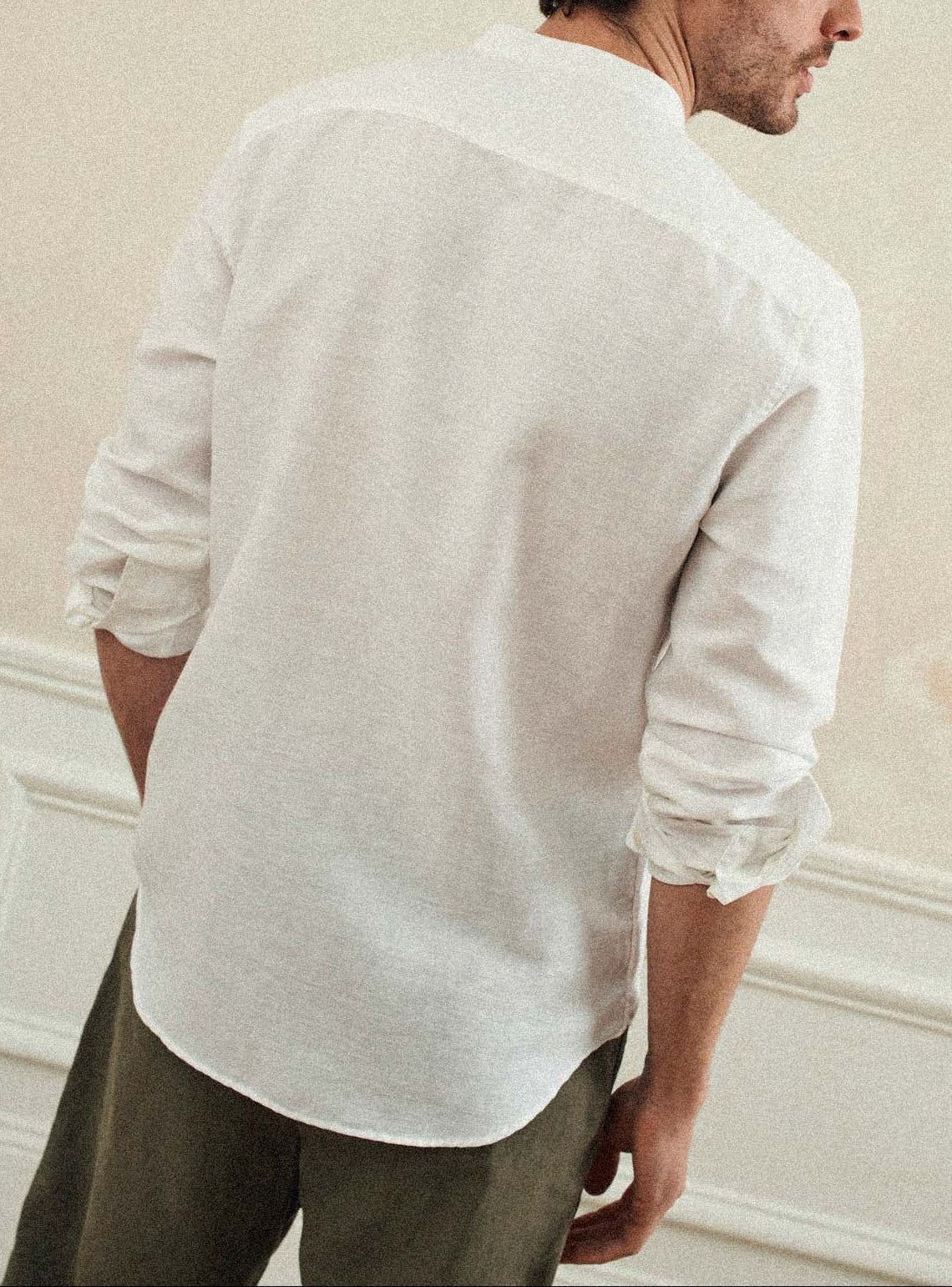 Chemise en lin Willis Blanc-5