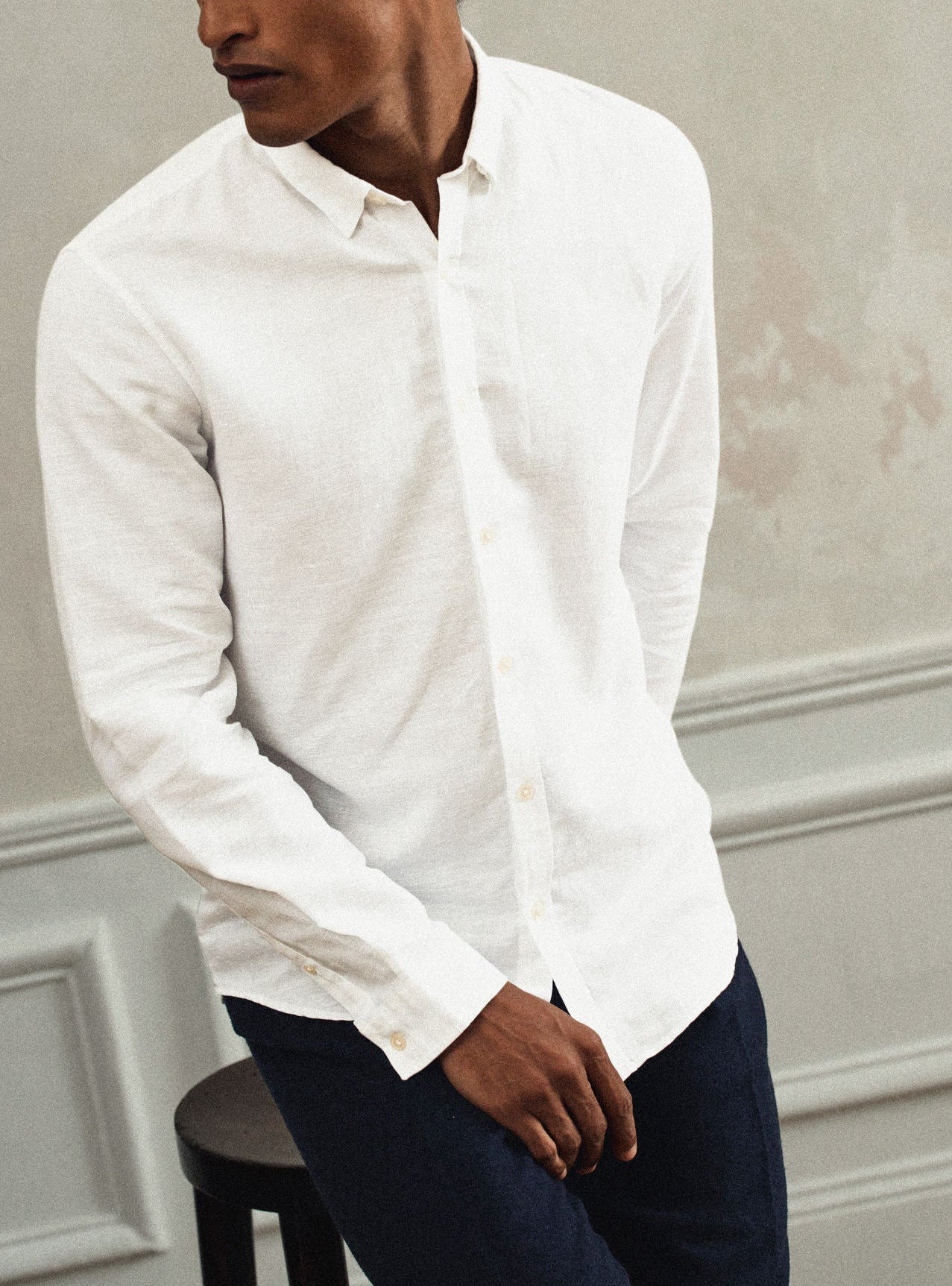 Chemise blanc Balibaris - Mercer - Plan taille