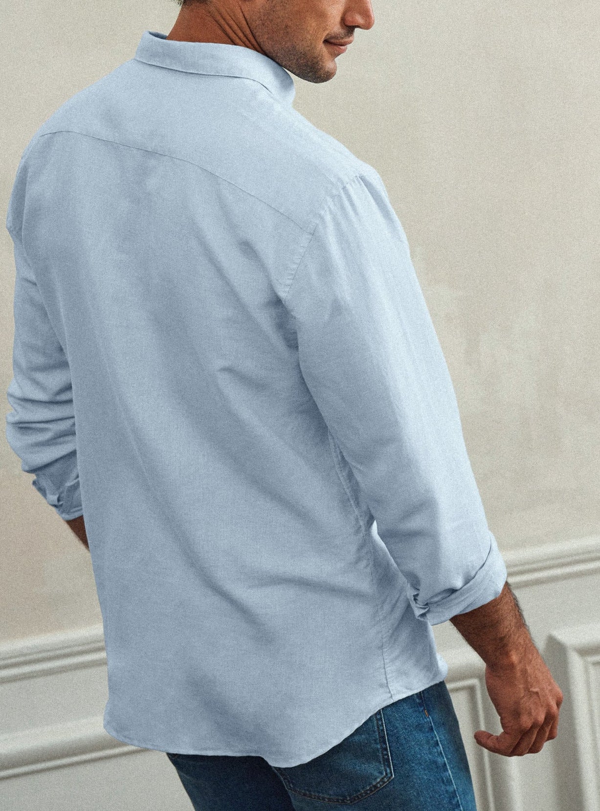 Chemise bleu Balibaris - Mercer - Plan taille