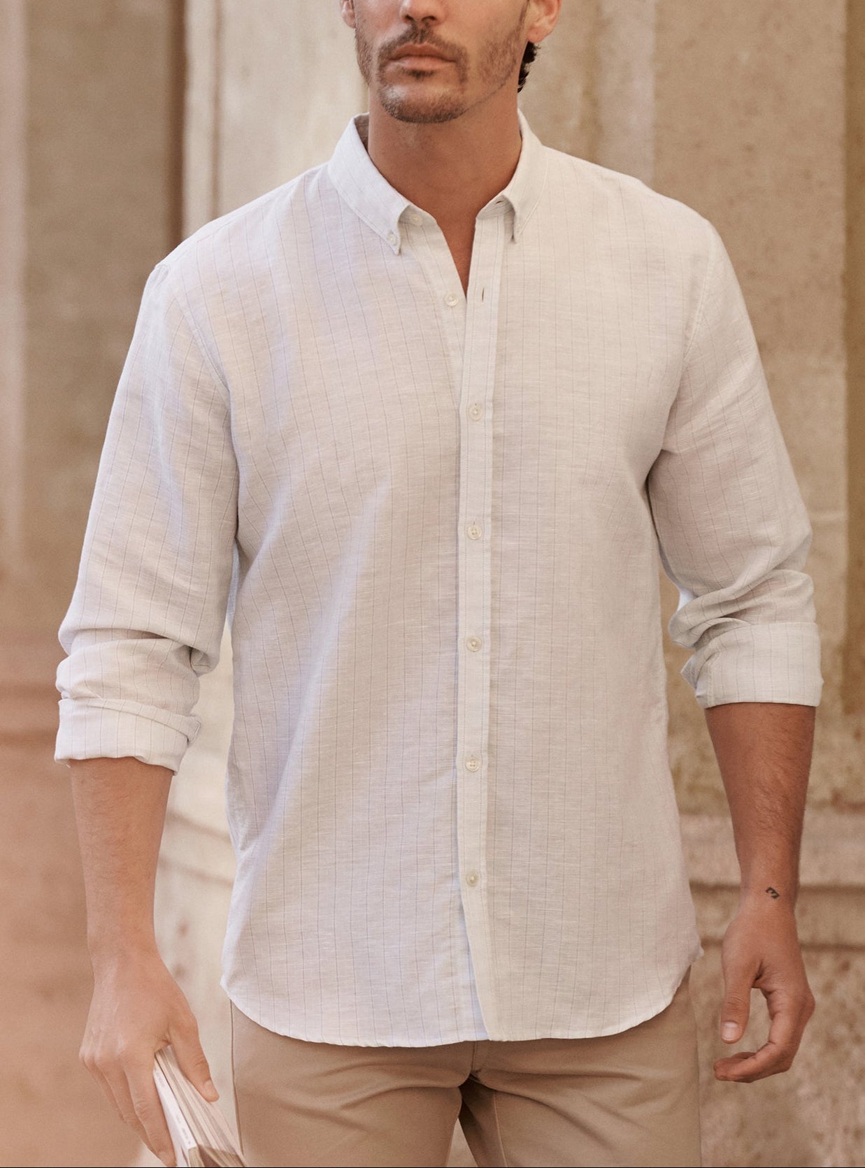 Chemise College Givre-1