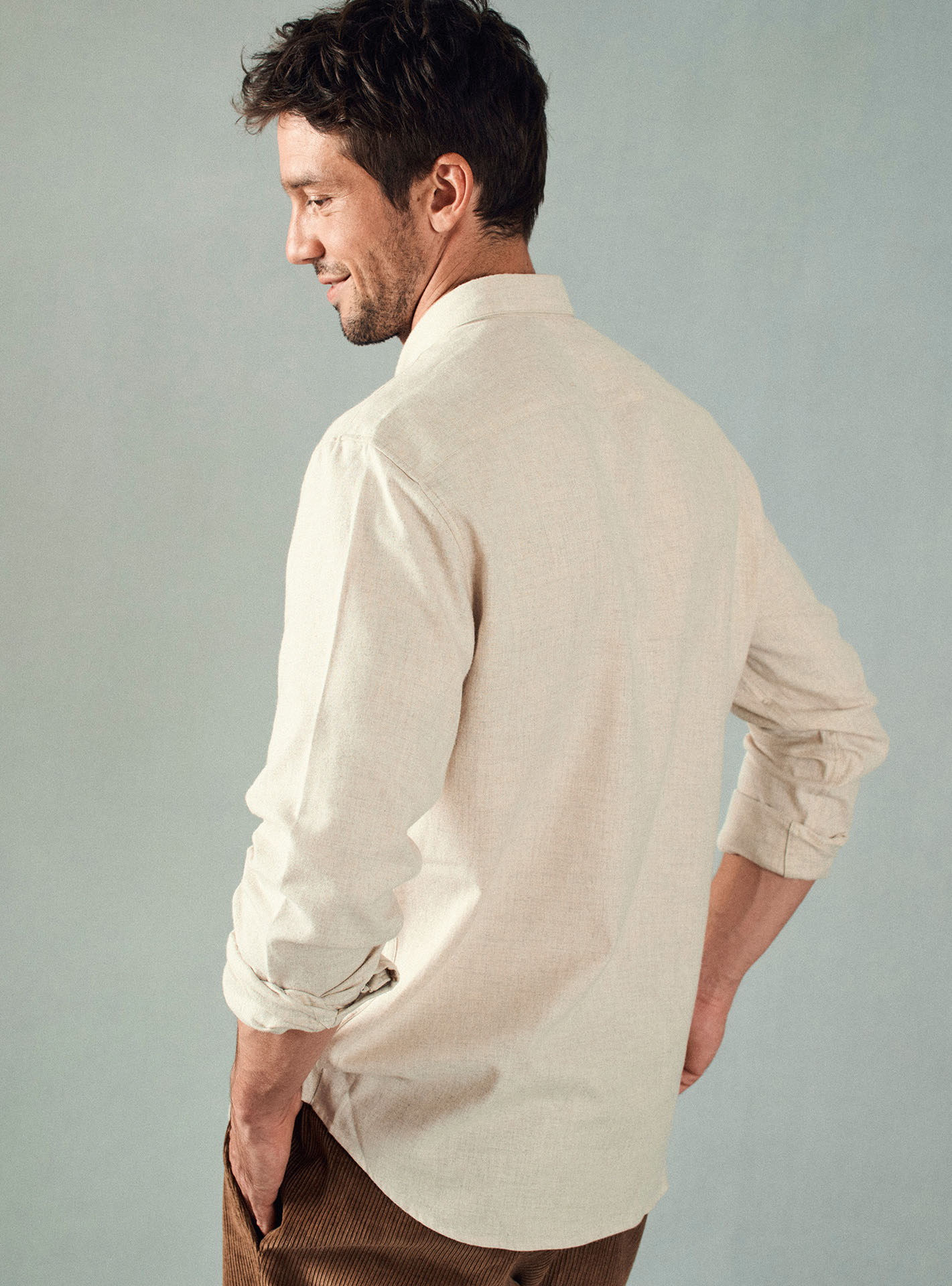 Chemise en coton Balibaris - College Natural - Plan taille