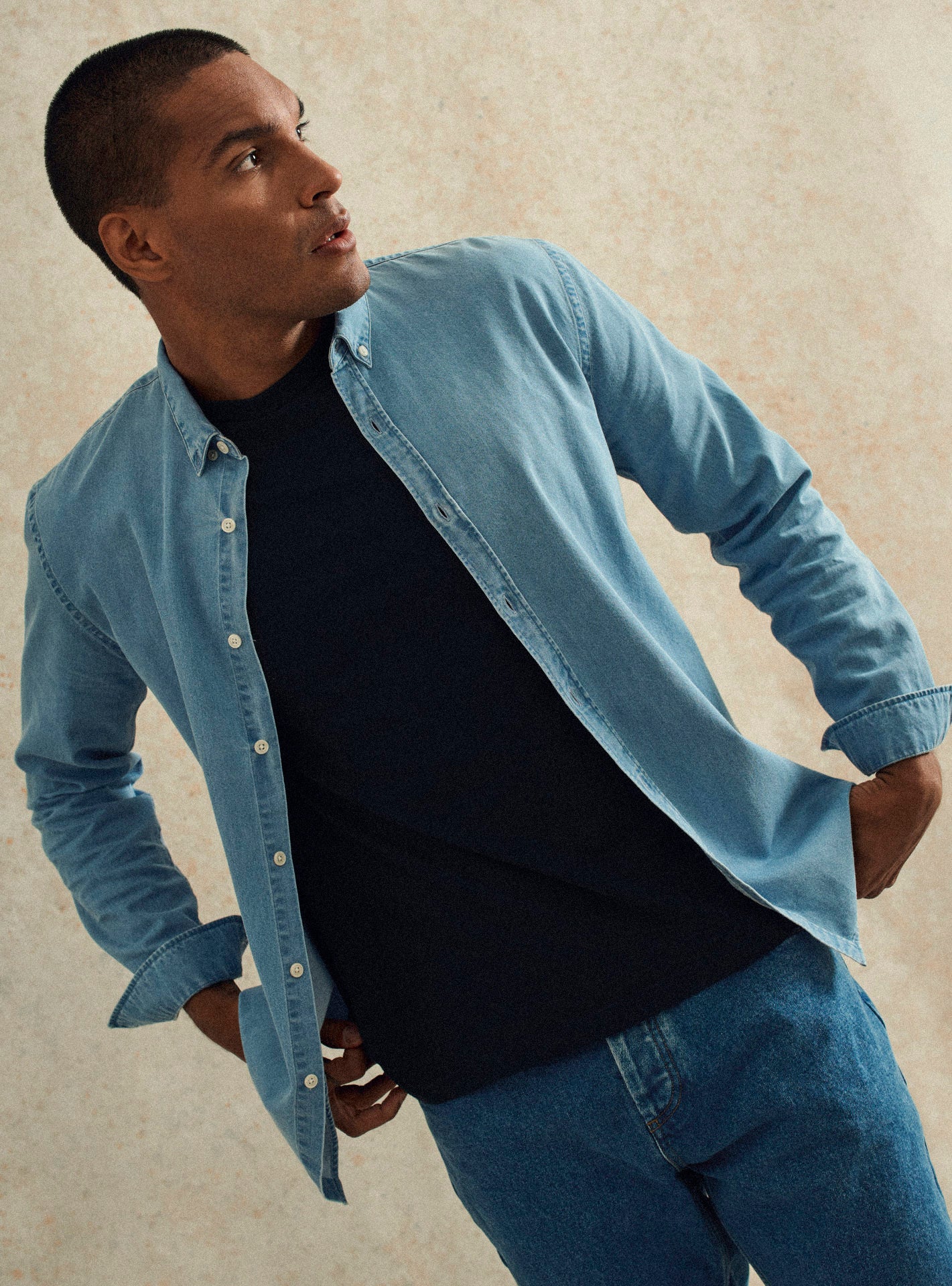 Chemise en coton Balibaris - College Bleached - Plan taille
