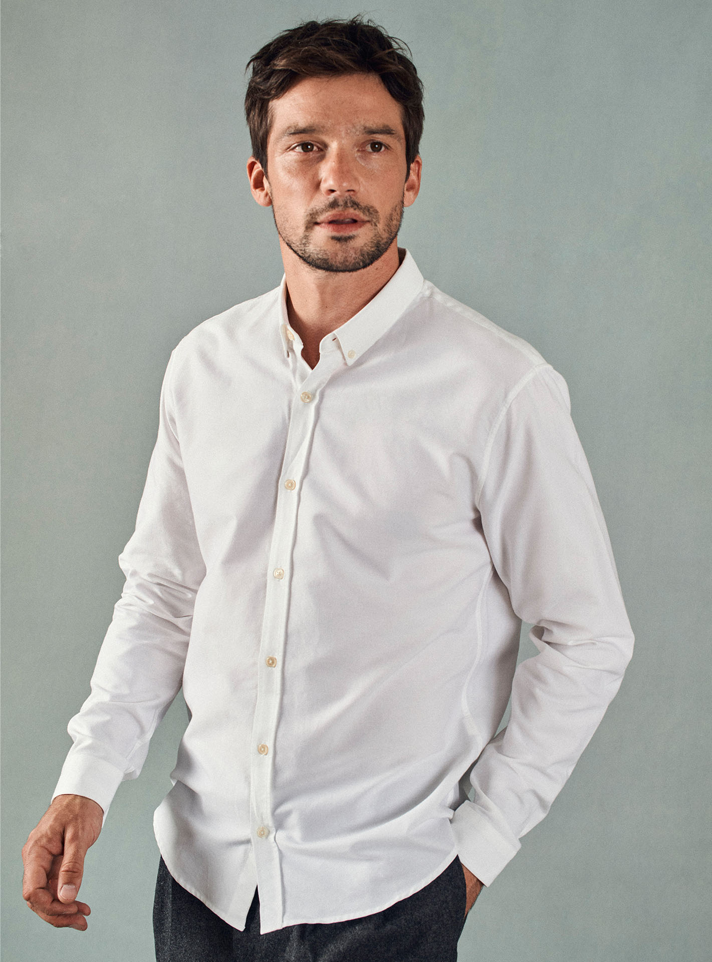 Chemise en coton Balibaris - College White - Plan taille