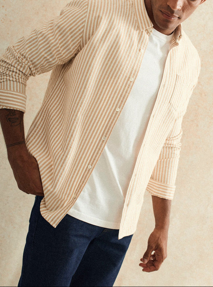 Chemise Soho Ecru/Moutarde