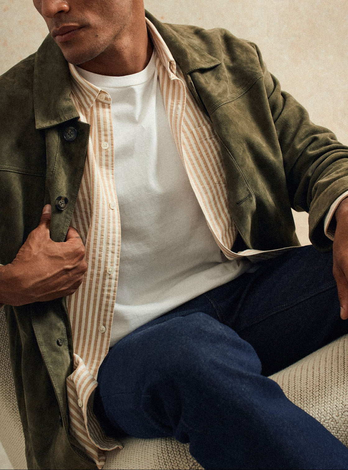 Chemise Soho Ecru/Moutarde-3