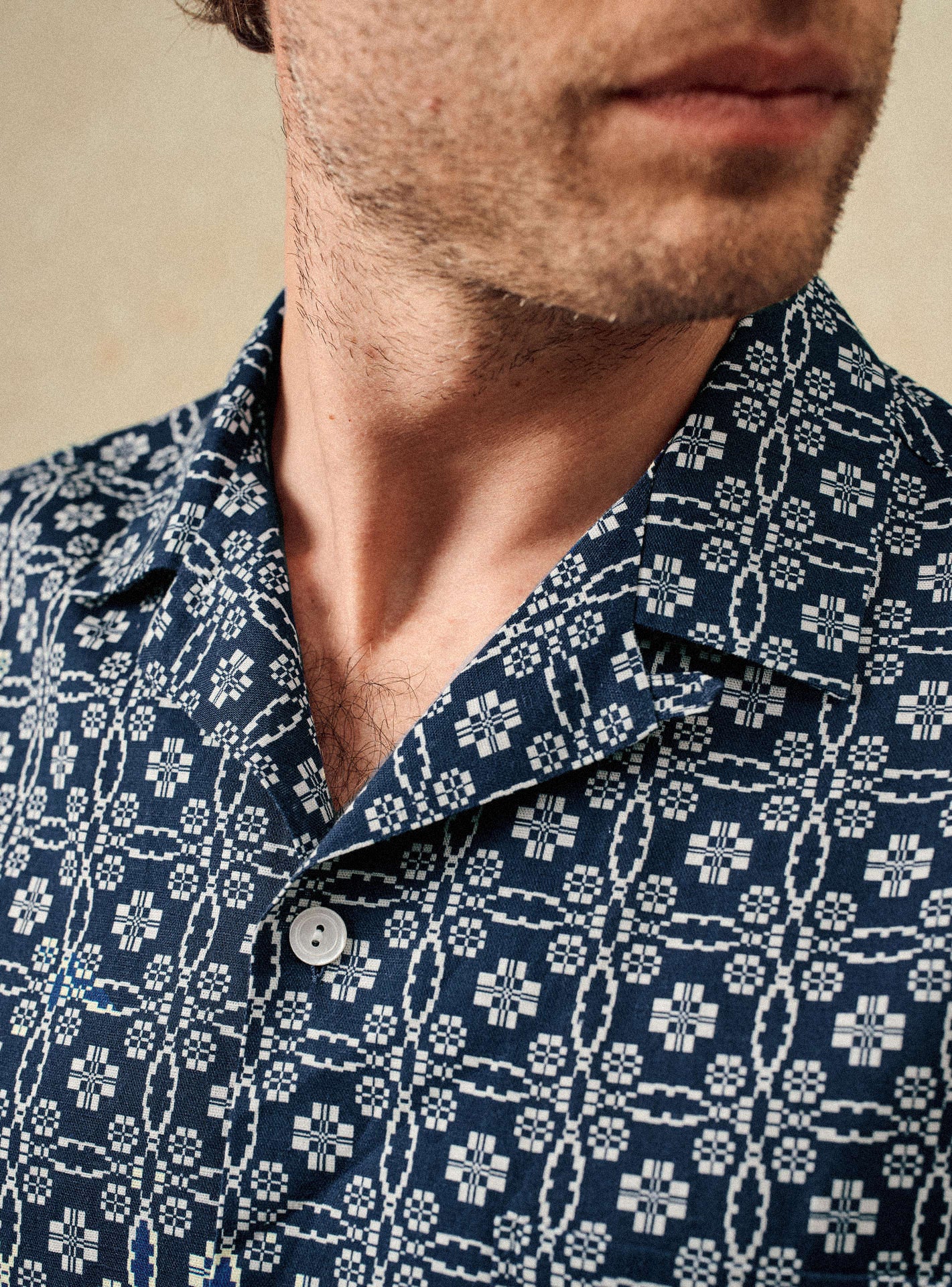 Chemise Harry Océan/Ecru-3