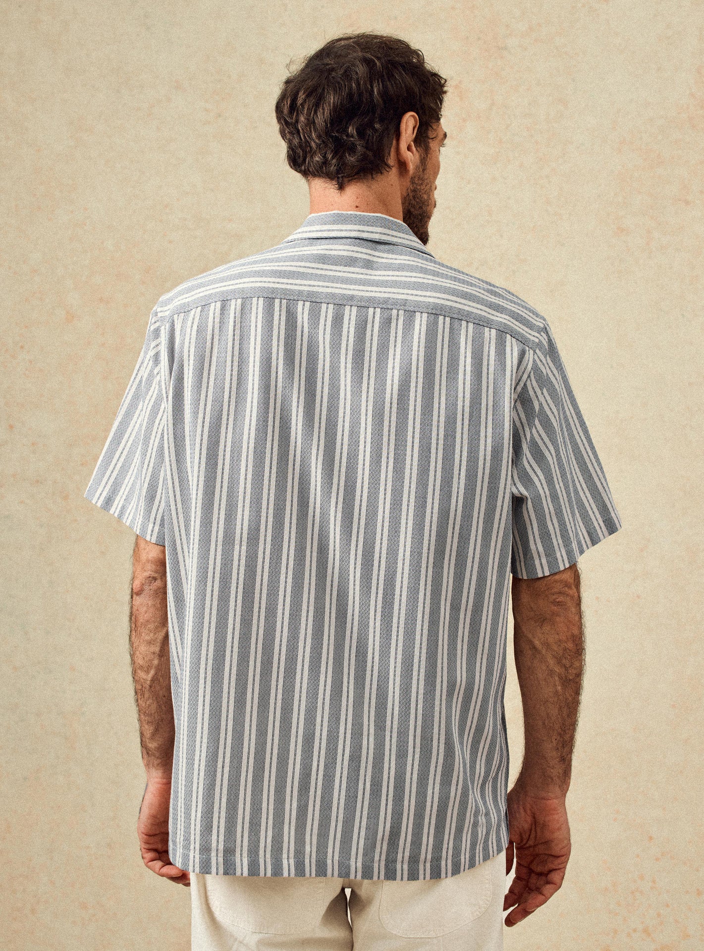 Chemise ecru en coton Balibaris - Harry - Plan taille