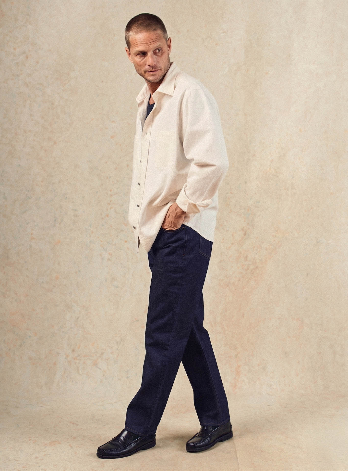 Chemise ecru en coton Balibaris - Roger
