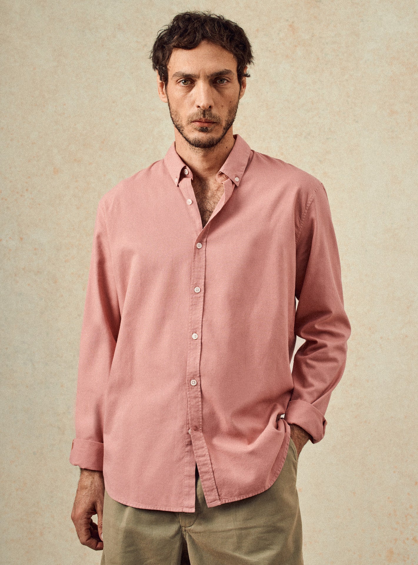 Chemise en coton Balibaris - College Rosette - Plan taille