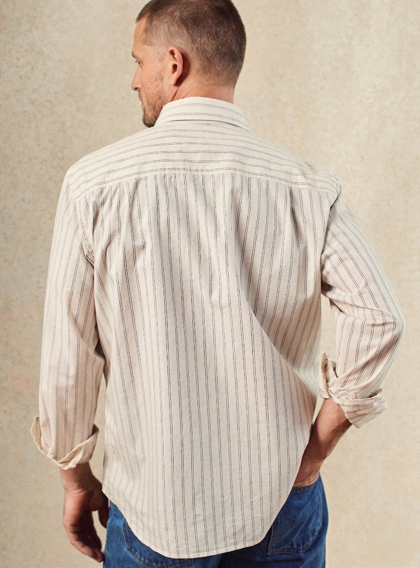 Chemise anthracite en coton Balibaris - Robin Brume/ - Plan taille