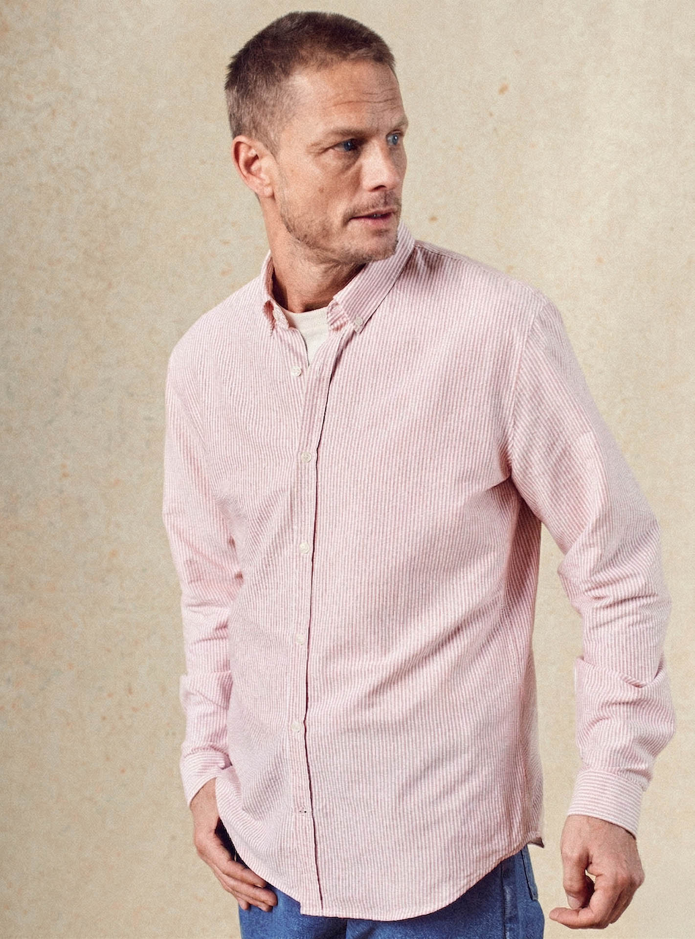 Chemise College Pumpkin/Ecru-1