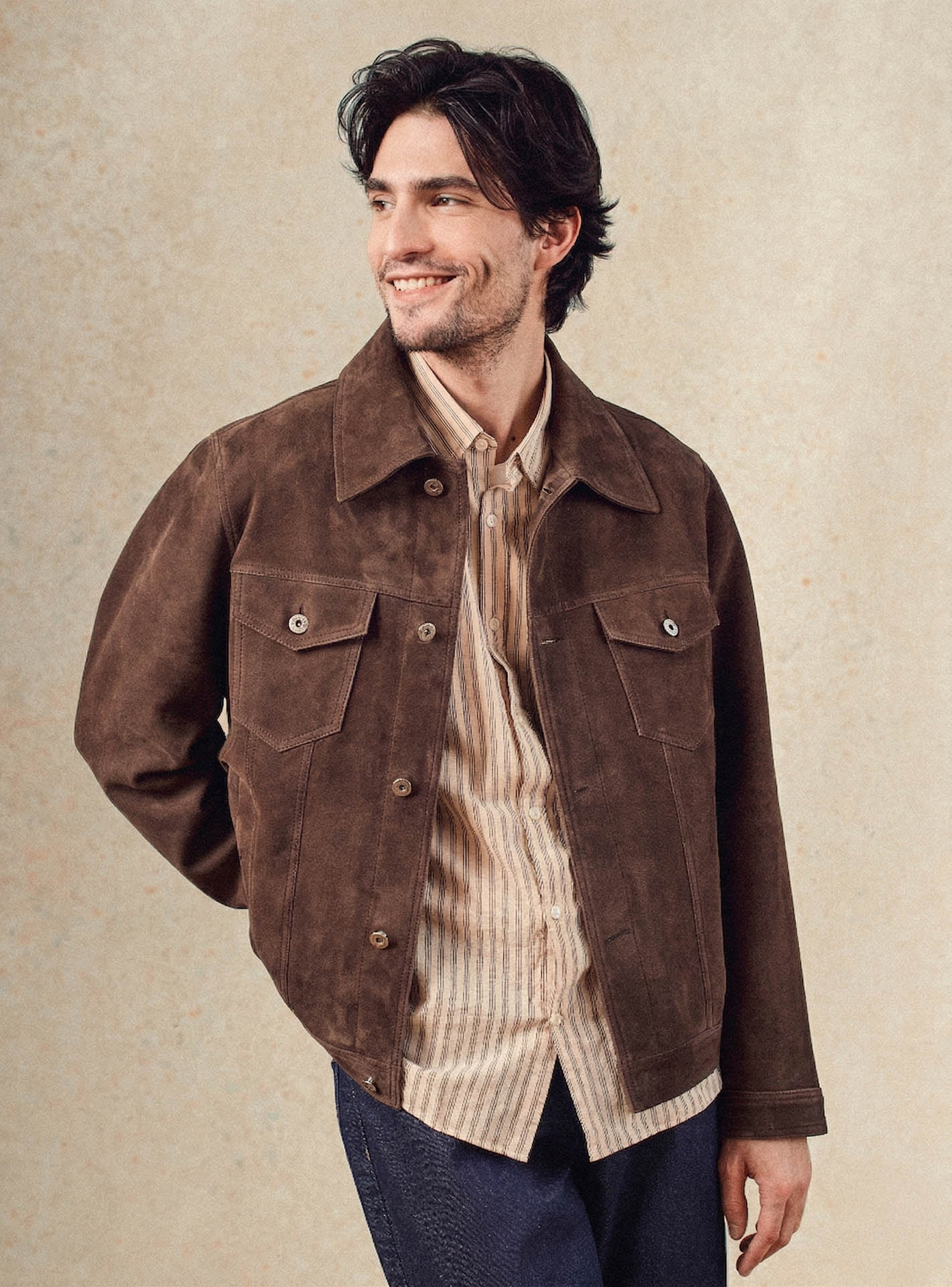 Chemise ecru en coton Balibaris - Soho - Plan taille