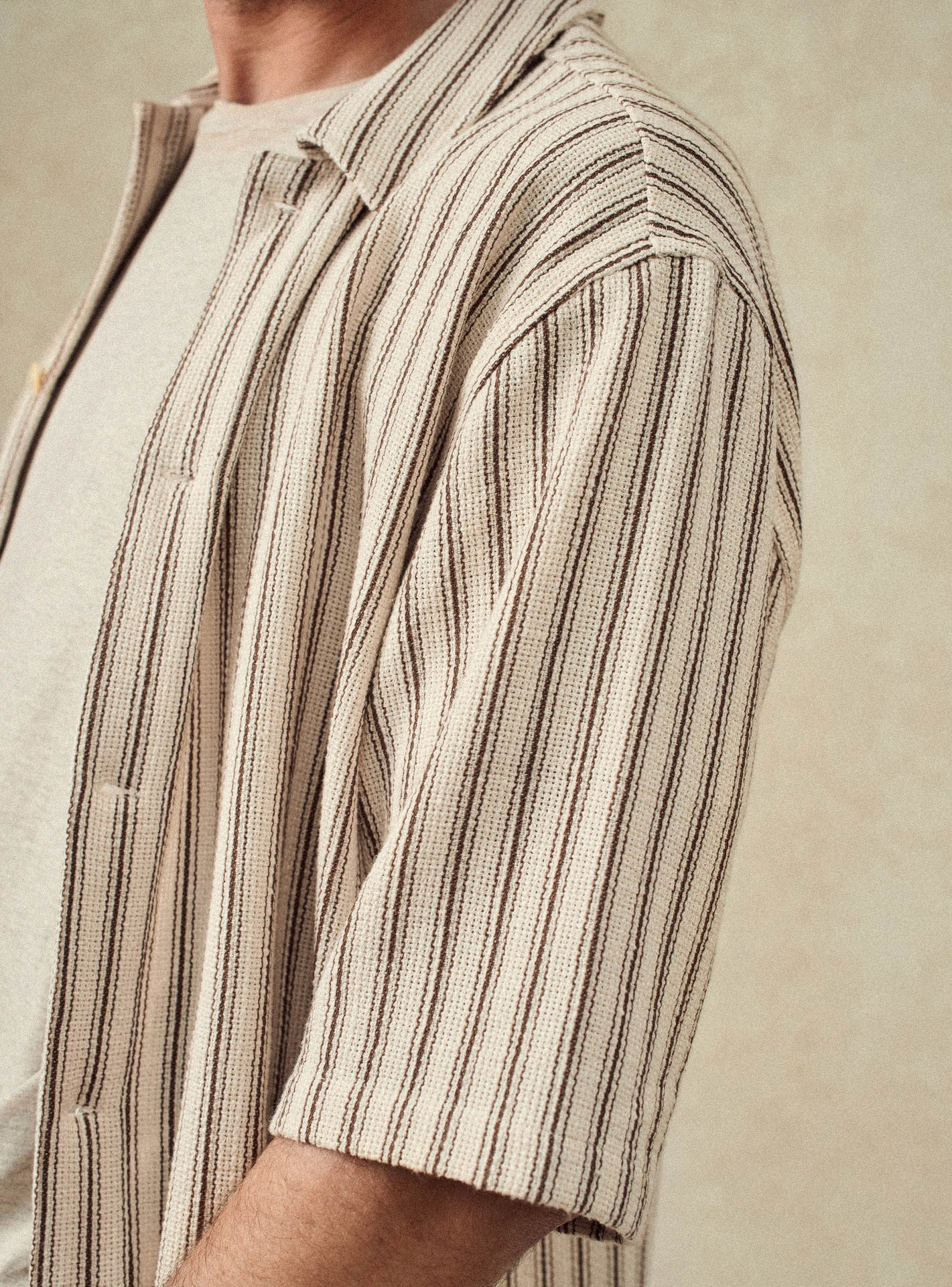 Chemise Henri Ecru/Brun-3