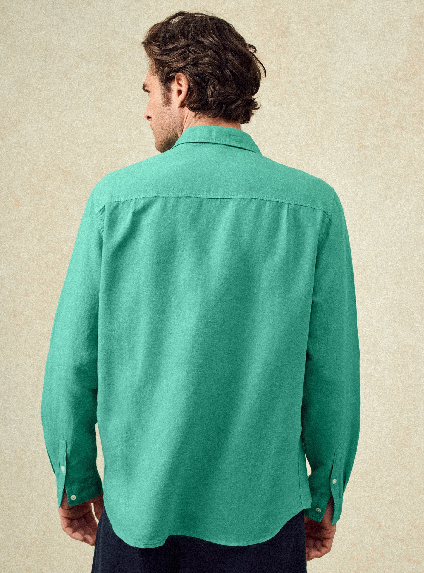 Chemise en coton Balibaris - Robin Emeraude - Plan taille
