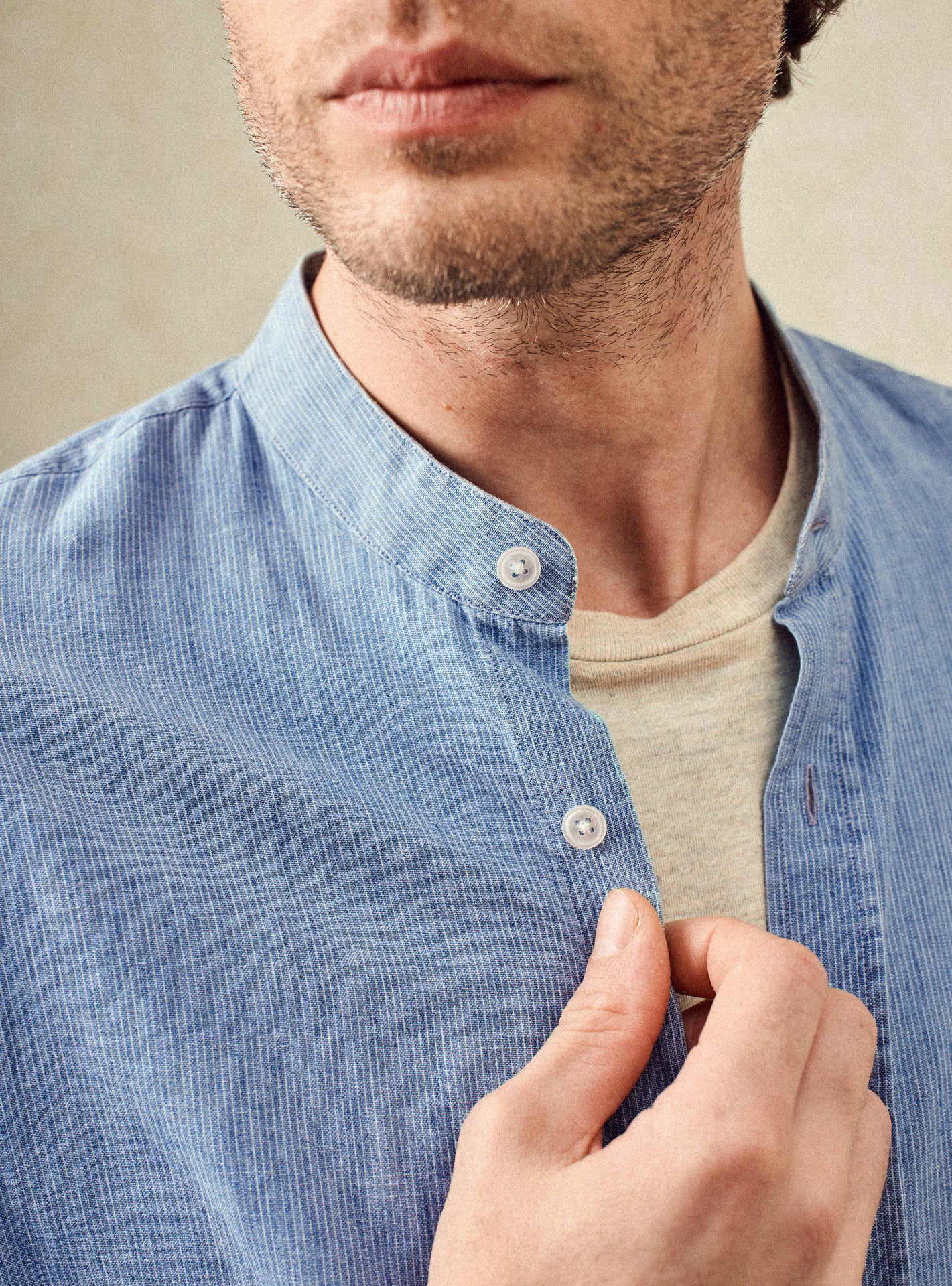 Chemise Gareth Océan/White-2