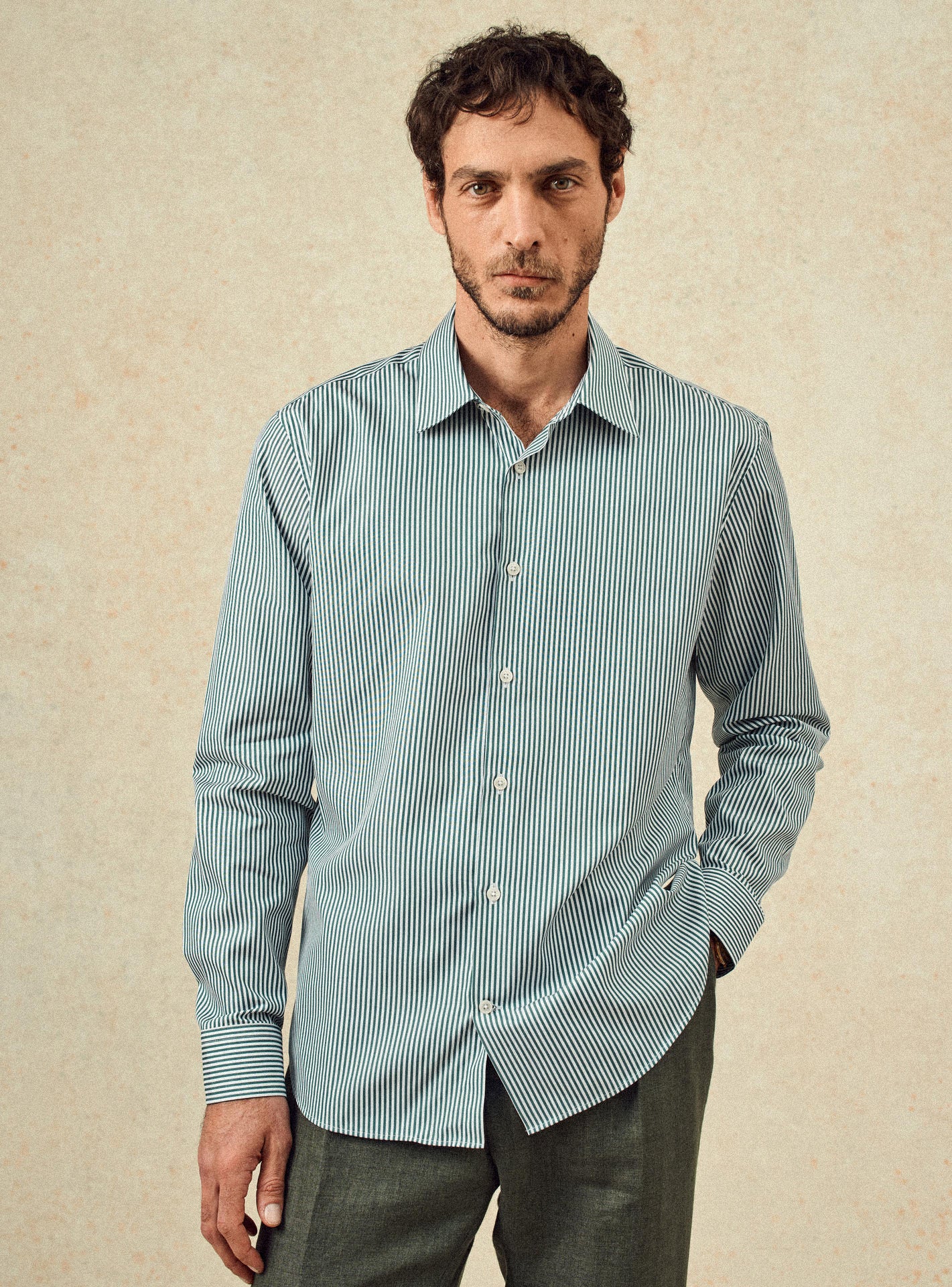 Chemise en coton Balibaris - Jake Hills/White - Plan taille