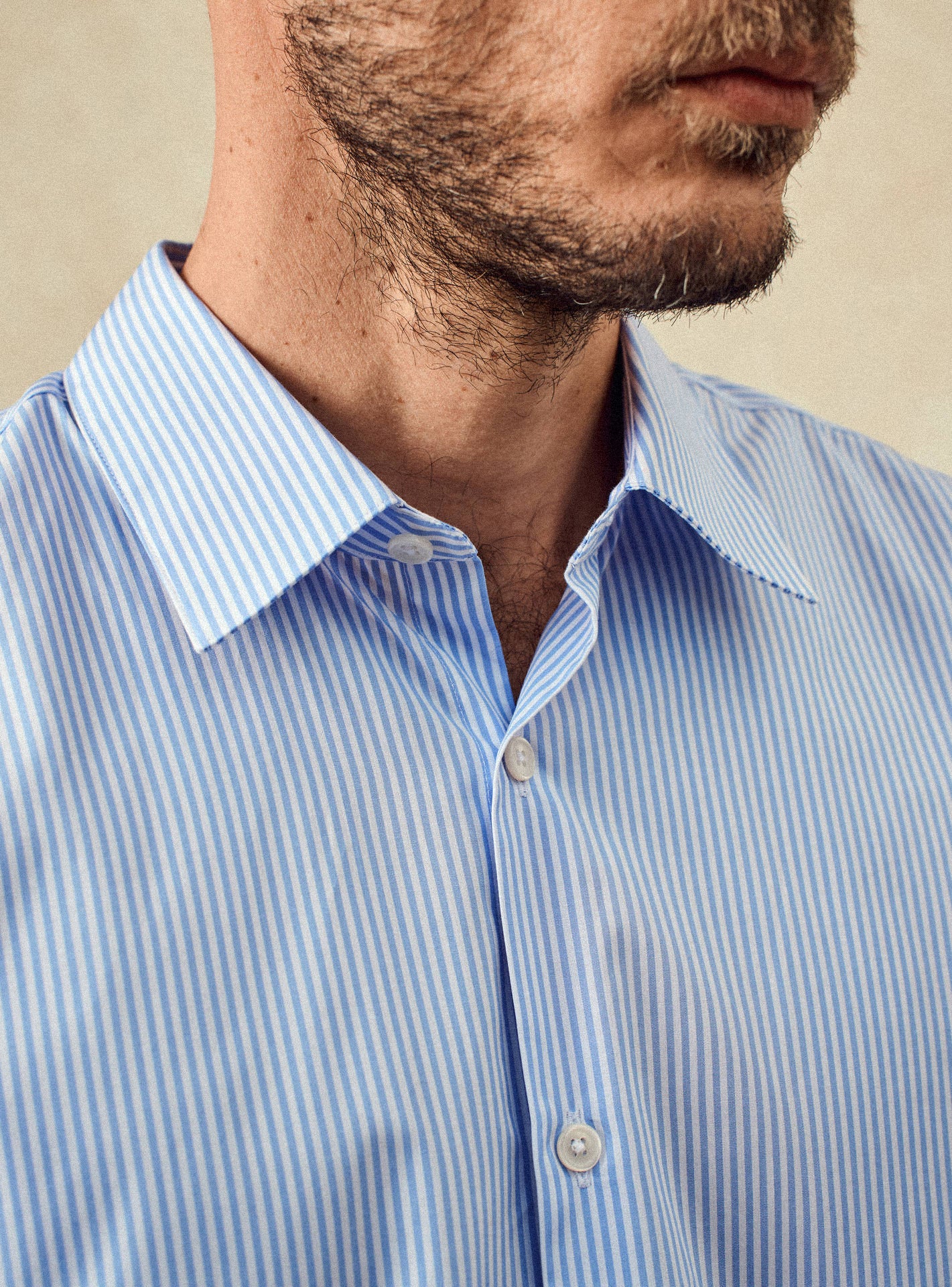 Chemise ciel en coton Balibaris - Jake White/