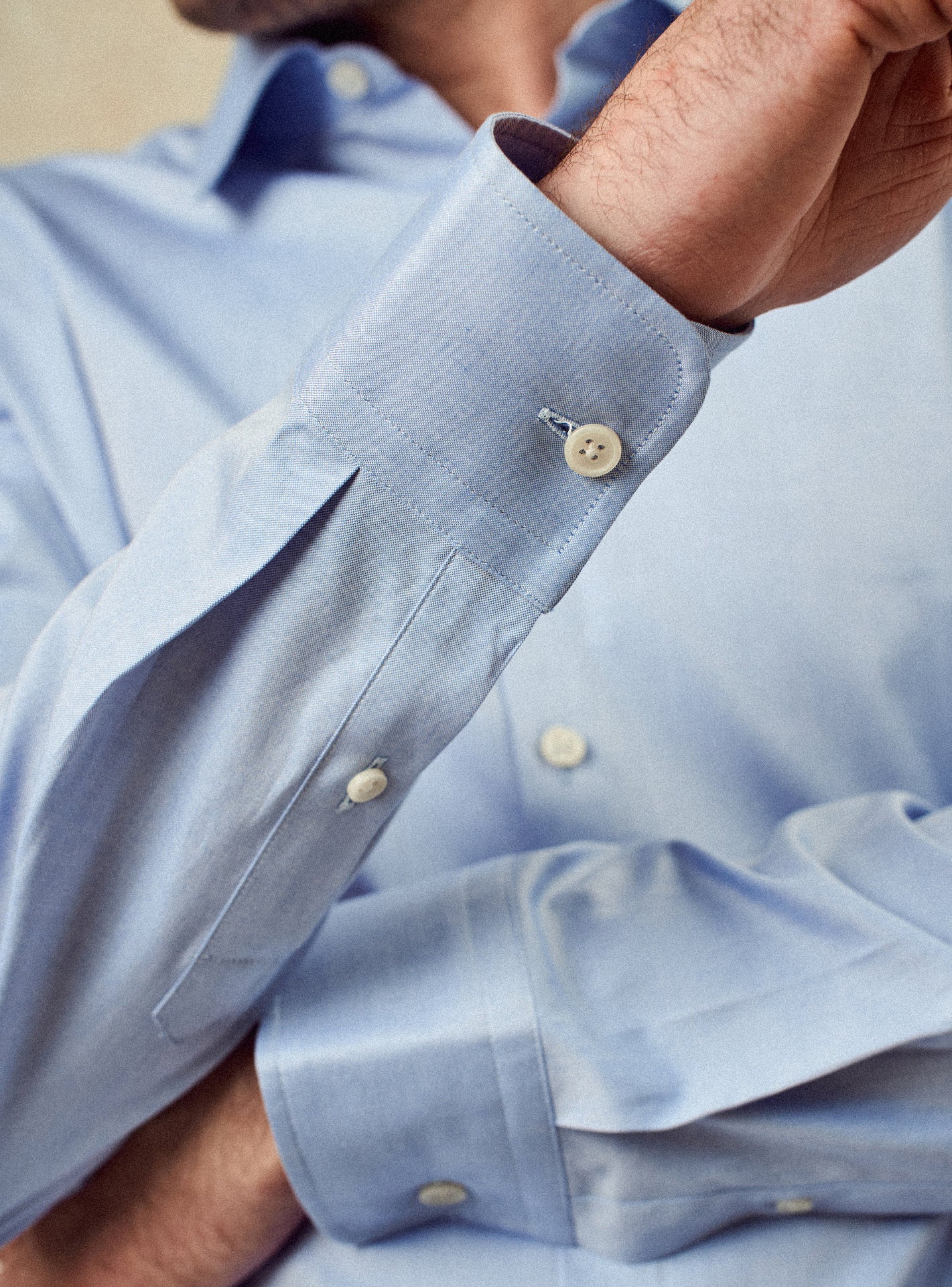 Chemise ciel en coton Balibaris - Jake