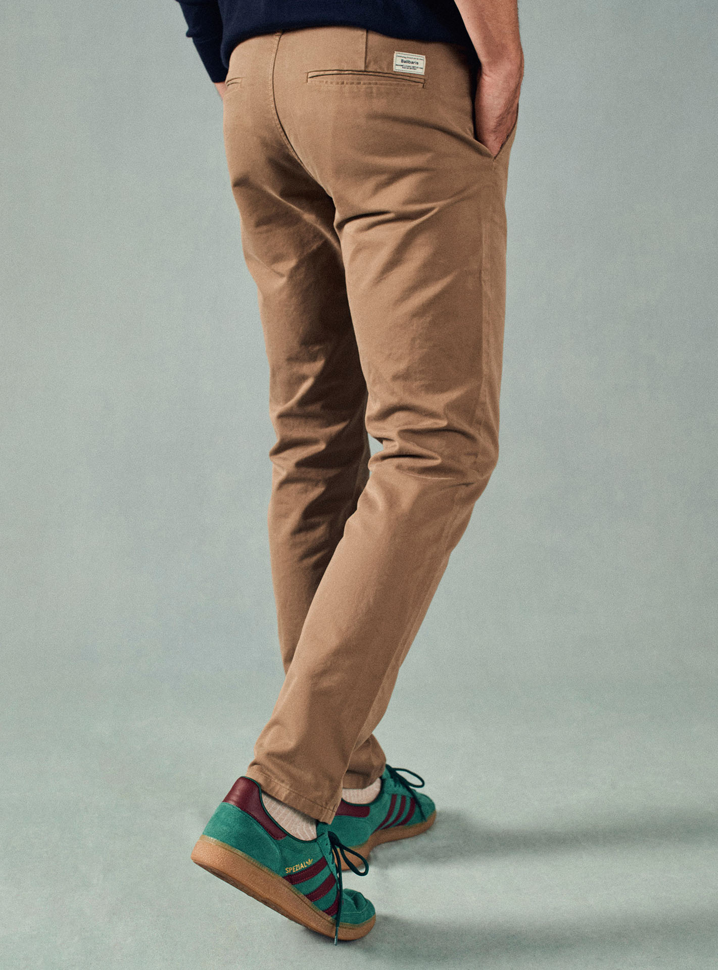 Chino sienna en coton Balibaris - Charles - Plan taille