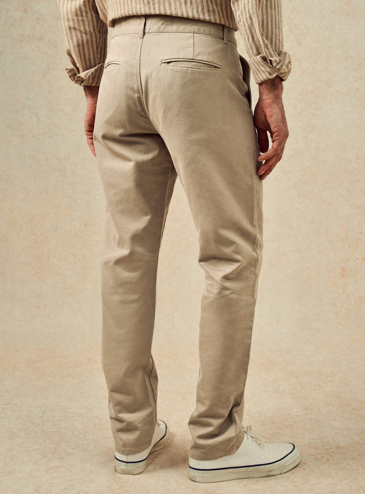 Chino beige en coton Balibaris - Paul - Plan taille