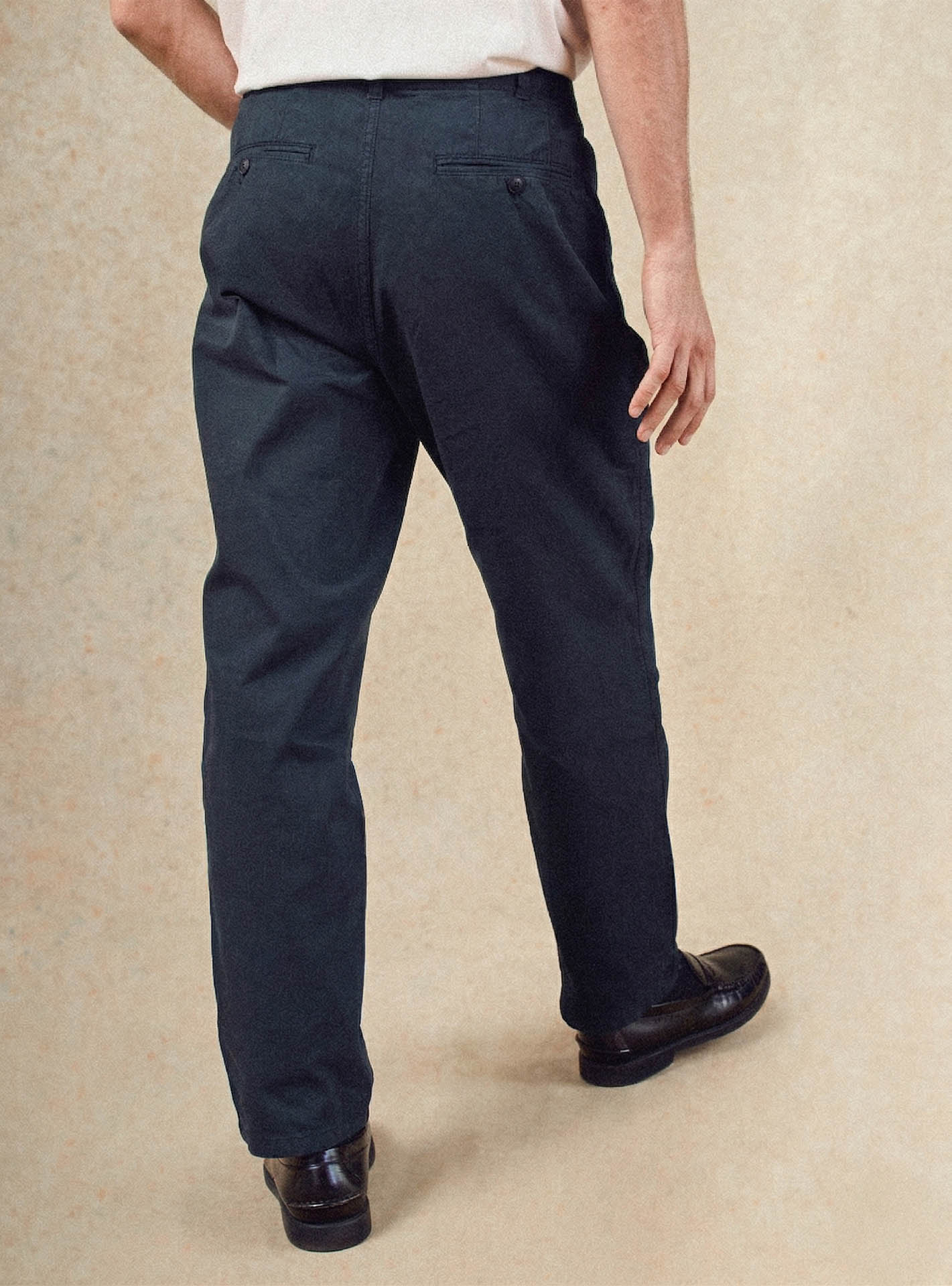 Chino navy en coton Balibaris - Ulysse - Plan taille