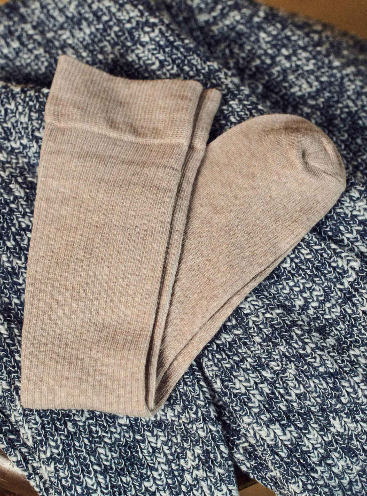 Chaussettes beige en coton Balibaris - Barnabé Mixed