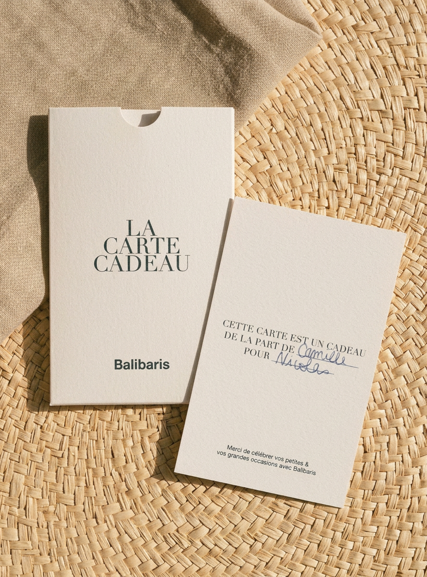 Cartes-cadeaux Balibaris - E-carte Cadeau