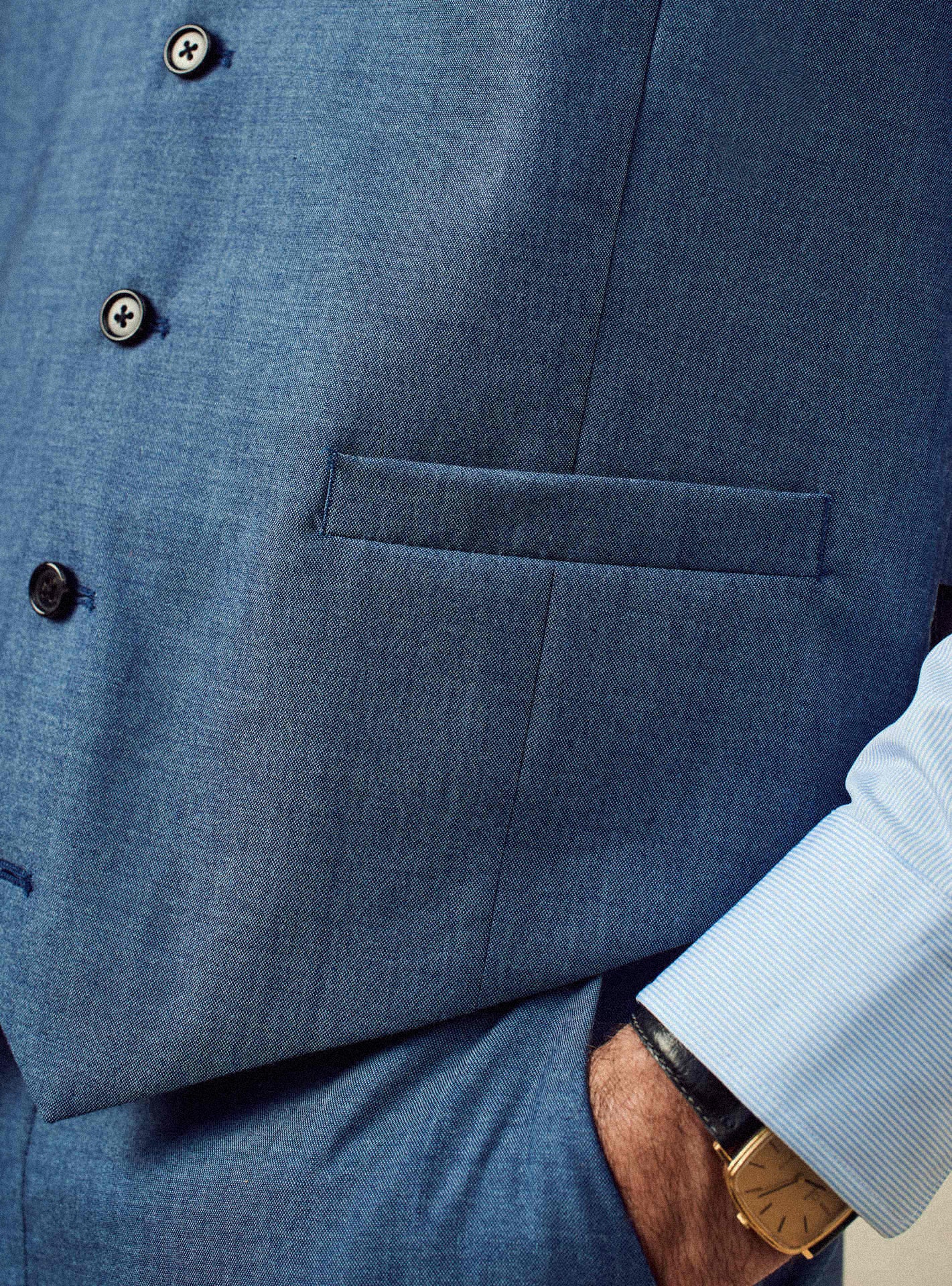 Gilet de costume en laine Balibaris - Gekko Blue Melanged