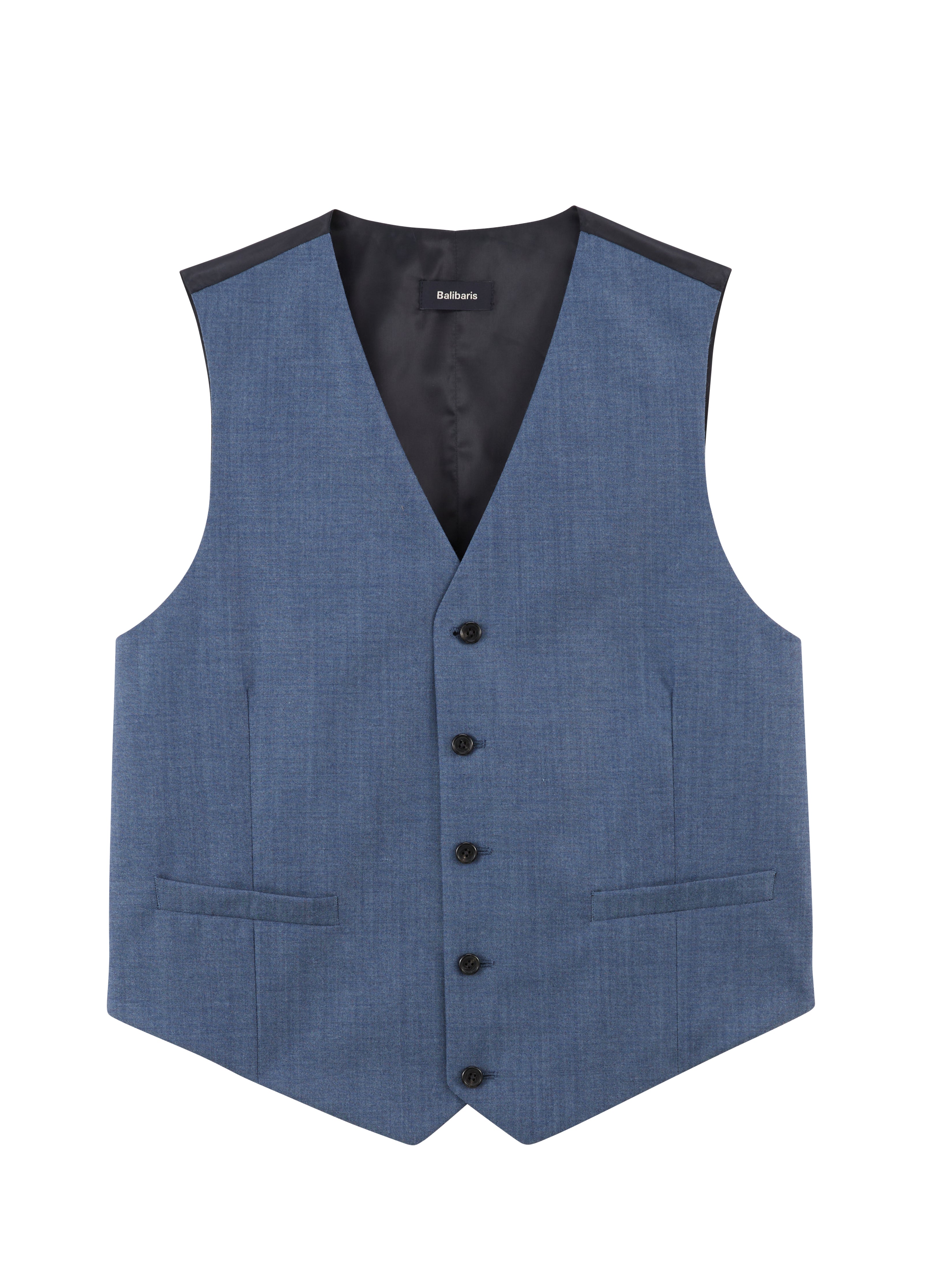 Gilet de costume Gekko Blue Melanged-6