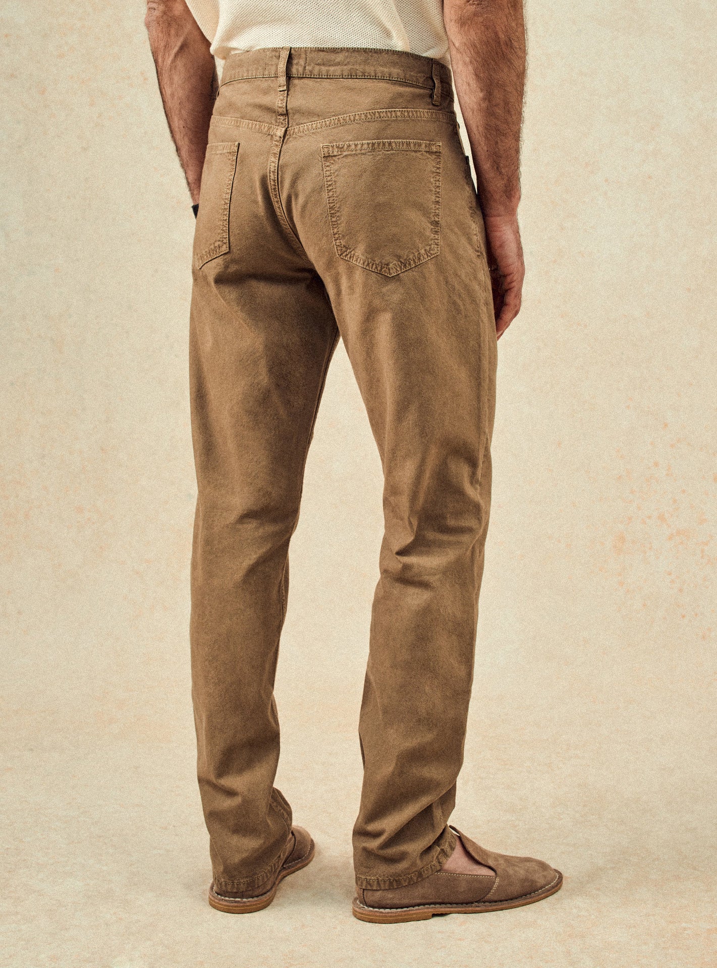 Jean beige en coton Balibaris - Joe Stone - Plan taille