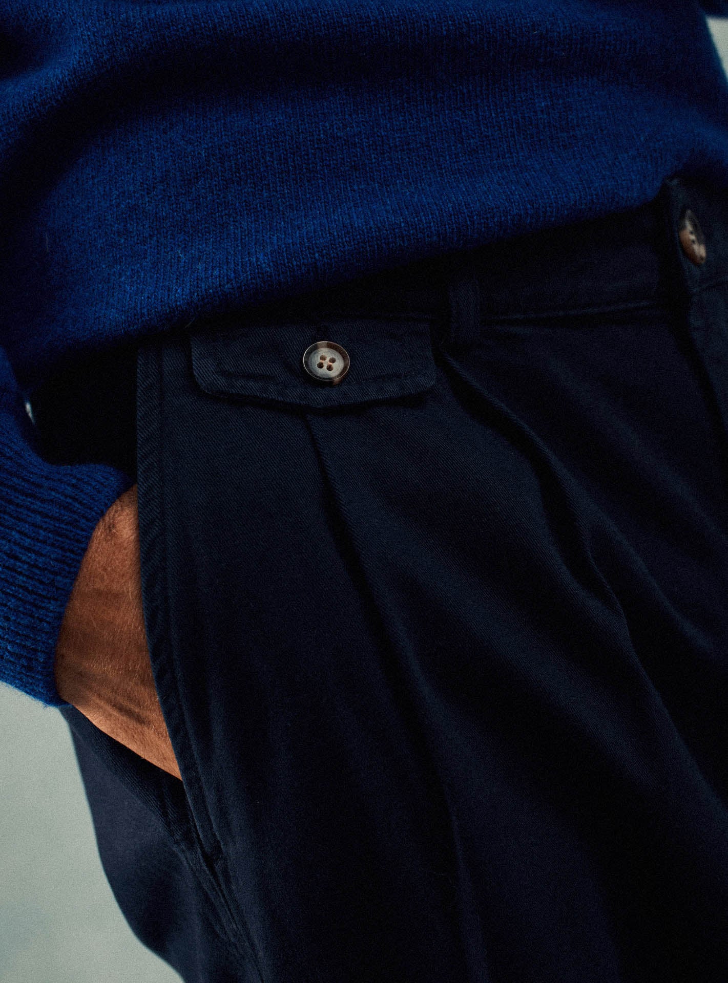 Pantalon navy en coton Balibaris - Covent
