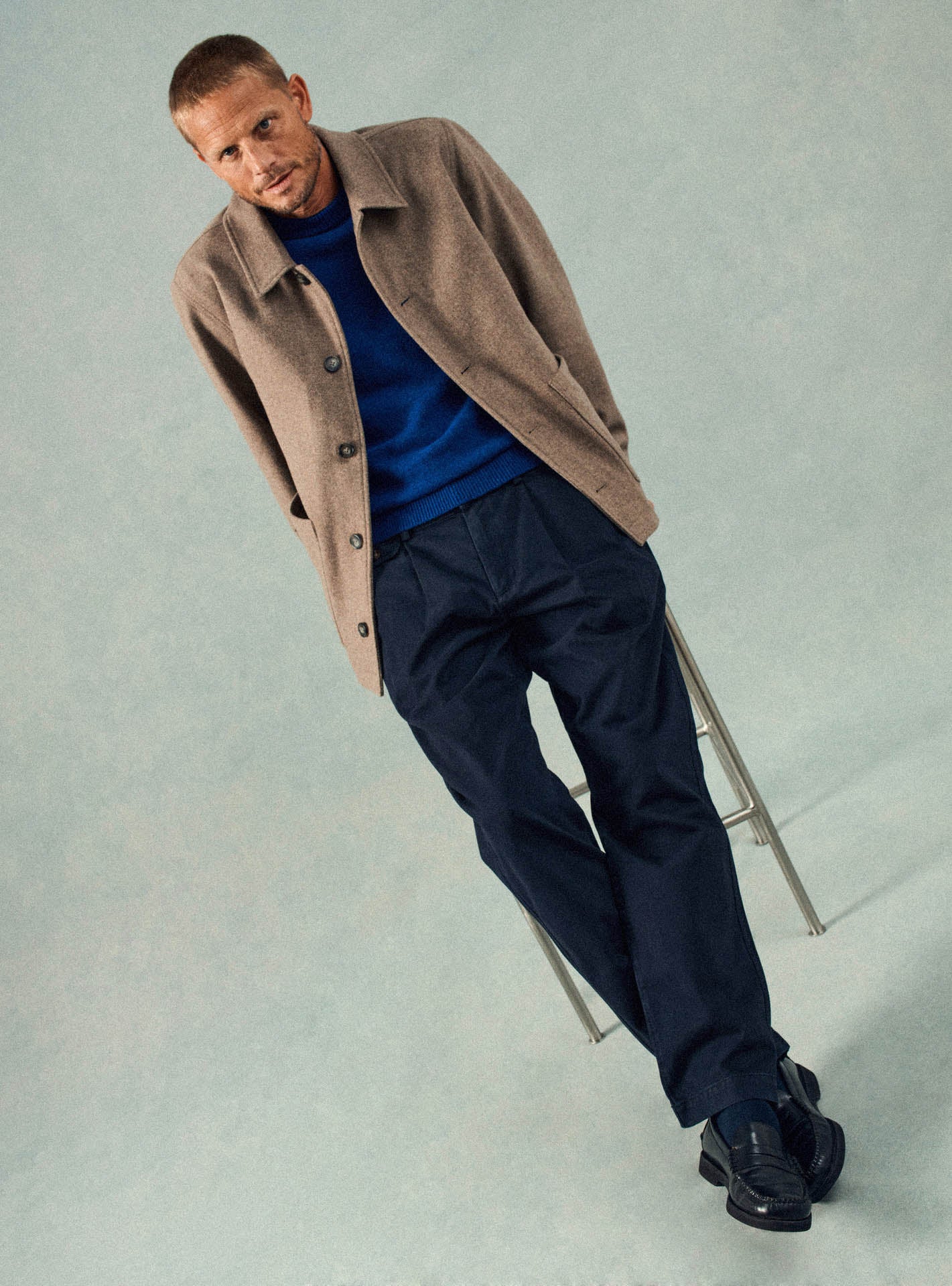 Pantalon navy en coton Balibaris - Covent