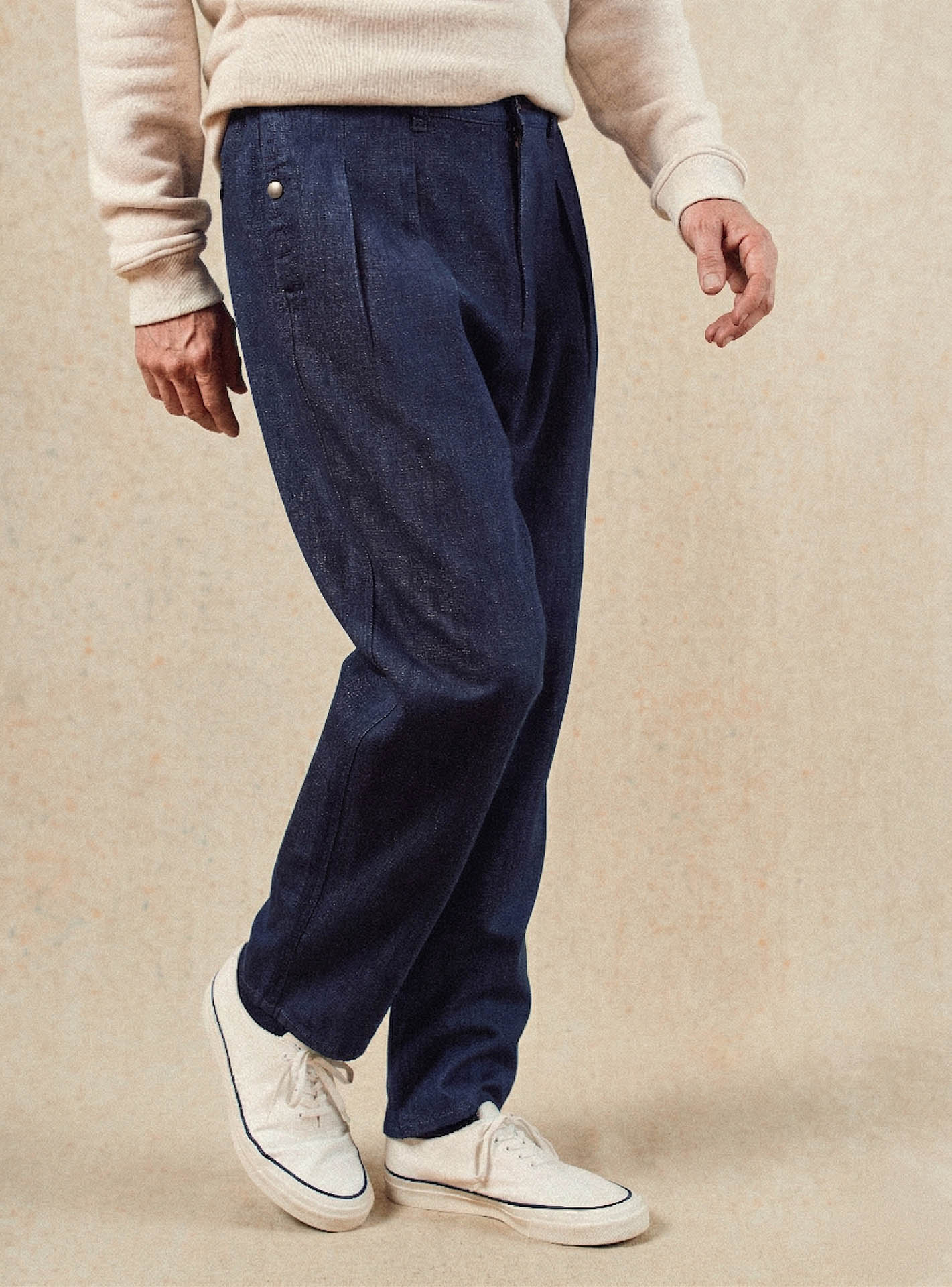Pantalon indigo Balibaris - Raoul - Plan taille